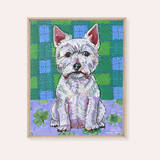 Westie Framed Fine Art Canvas Print