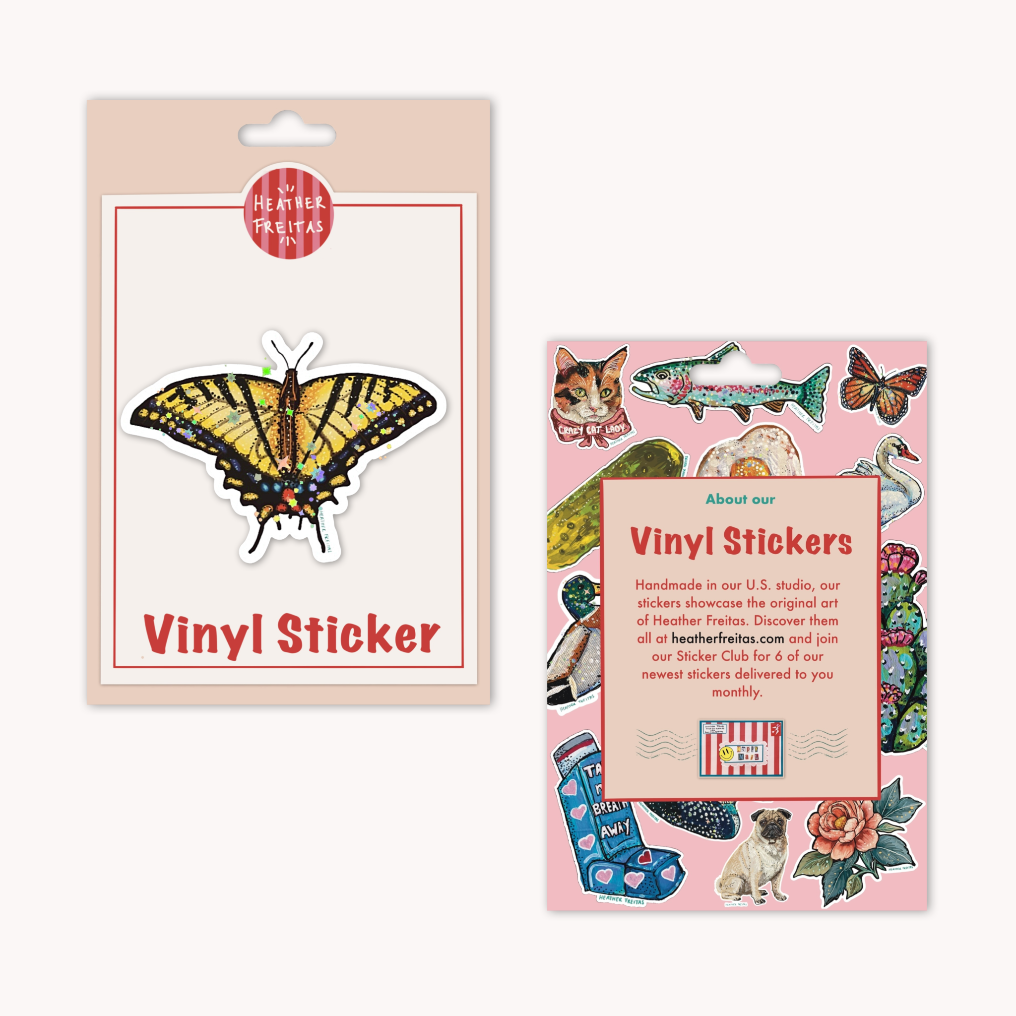 Yellow Swallowtail Butterfly Sticker