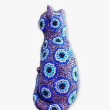 Amethyst Evil Eye Crystal Cat Sculpture - Heather Freitas - fine art home deccor