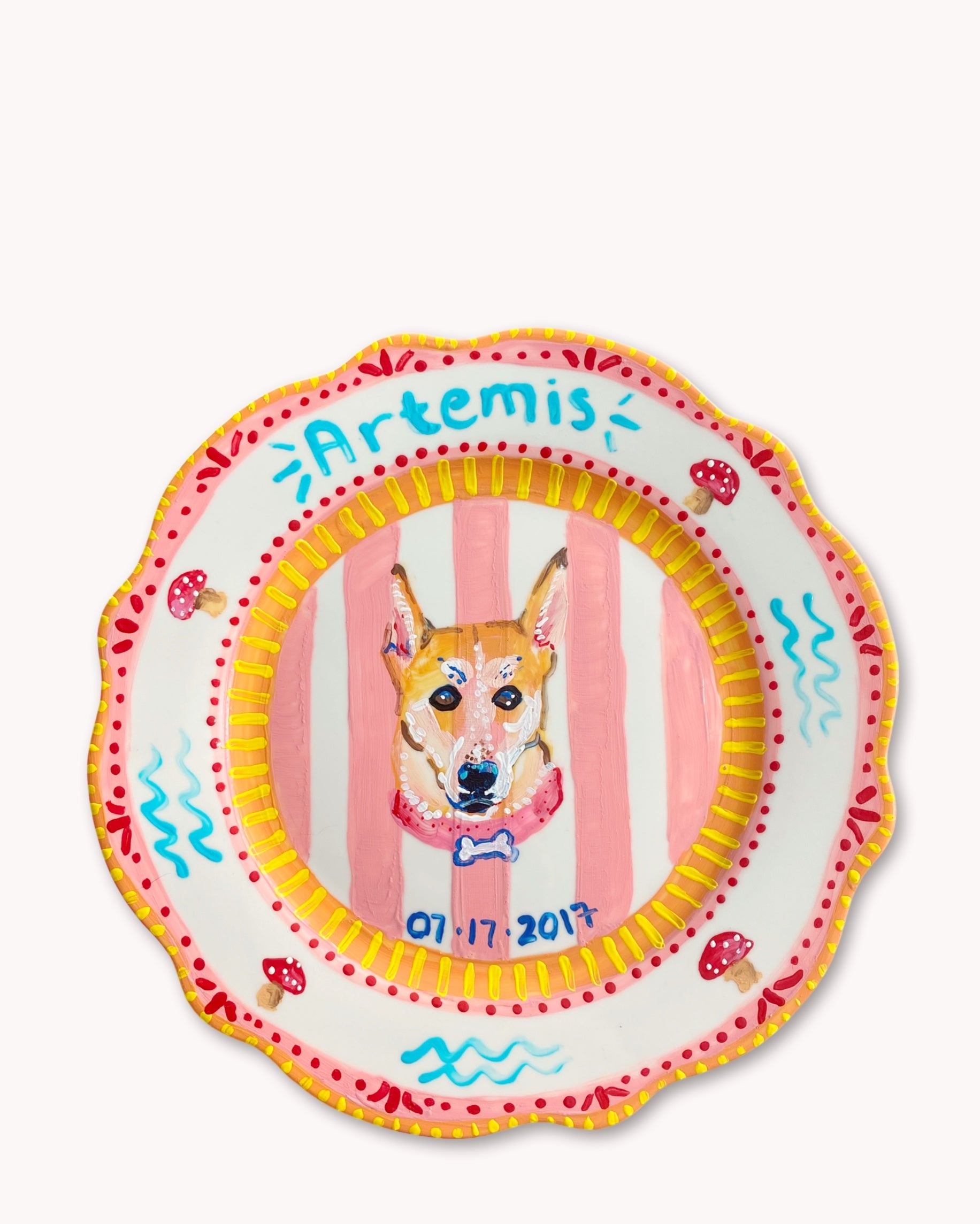 Custom Pet Portrait Collectors Plate ( Original Artwork )