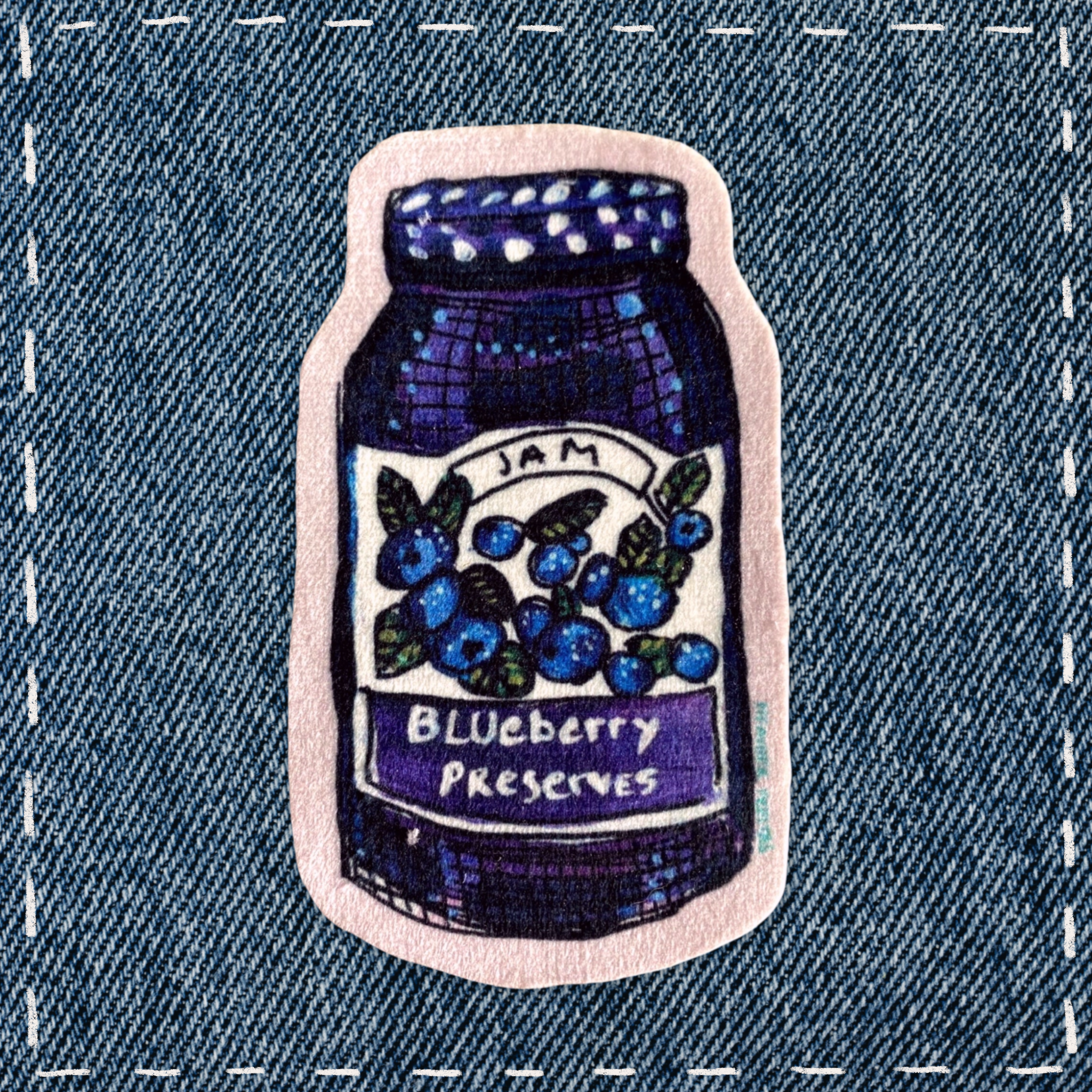 Blueberry Preserves - Sew On Velveteen Patch