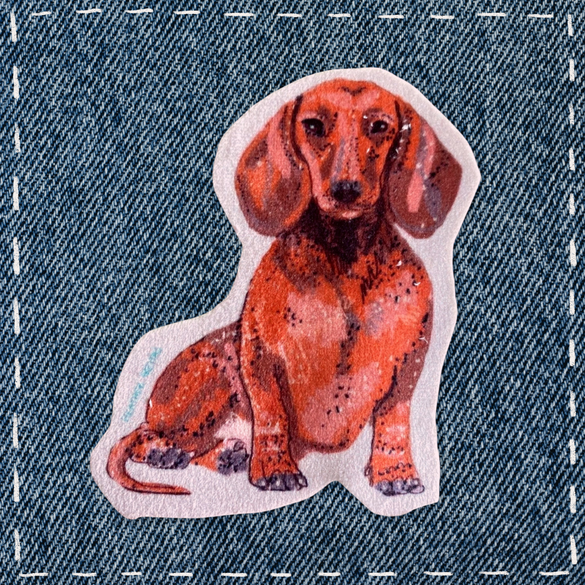 Wiener Dog - Sew On Velveteen Patch