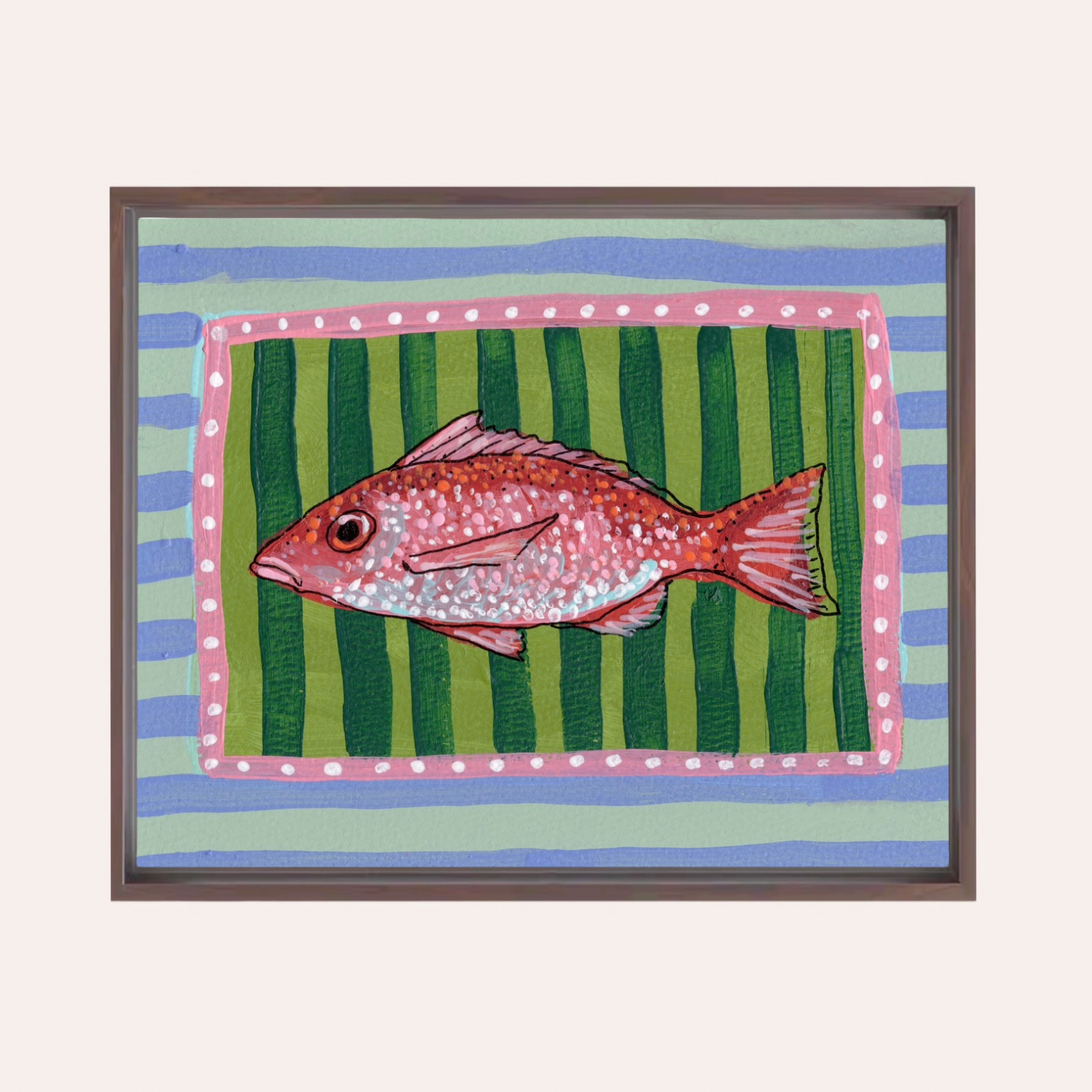Red Snapper Framed Fine Art Canvas Print