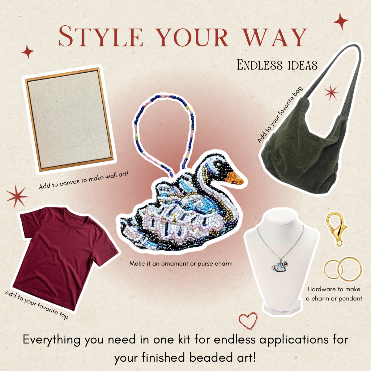 Swan Beaded Art Kit