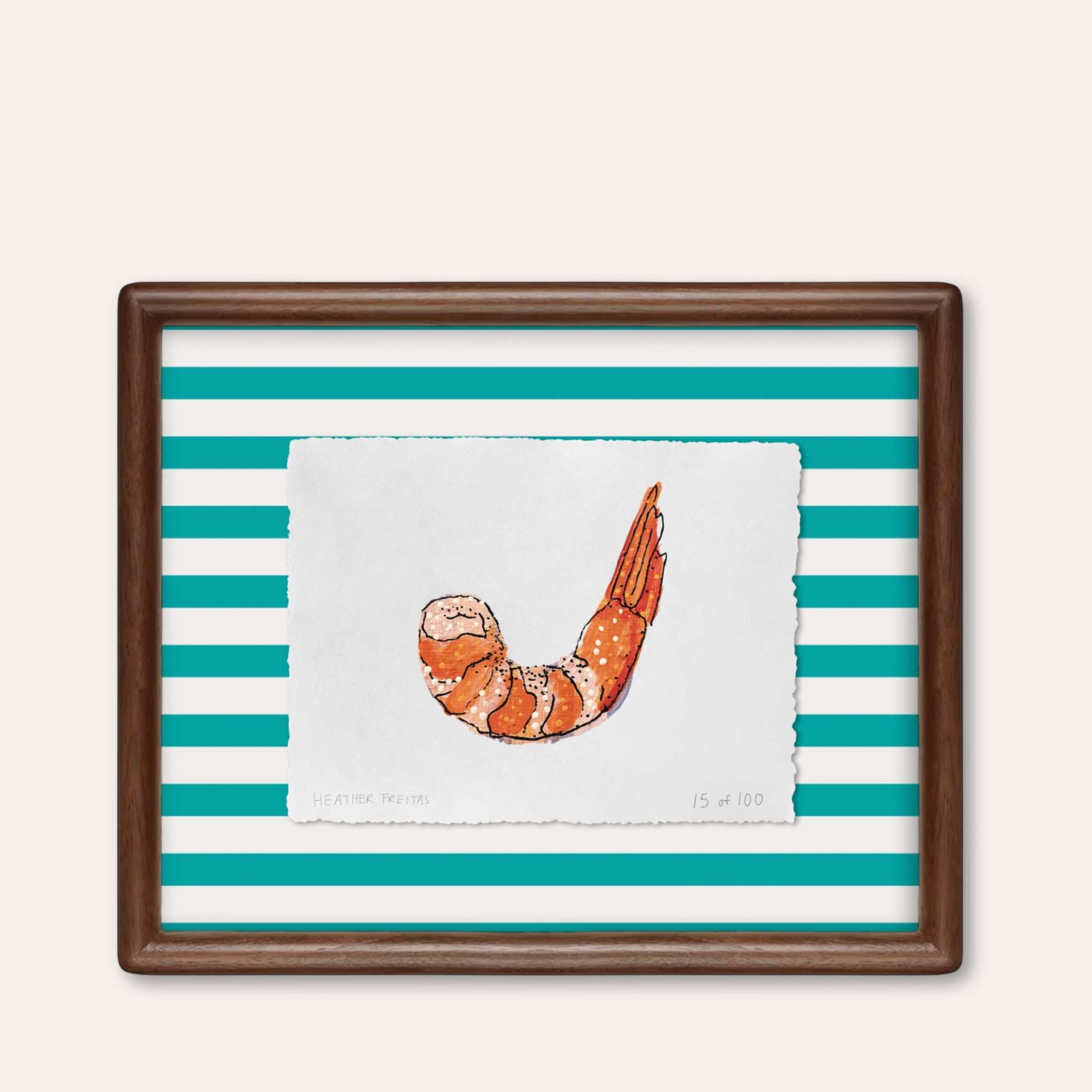 Shrimp Limited Edition Framed Print