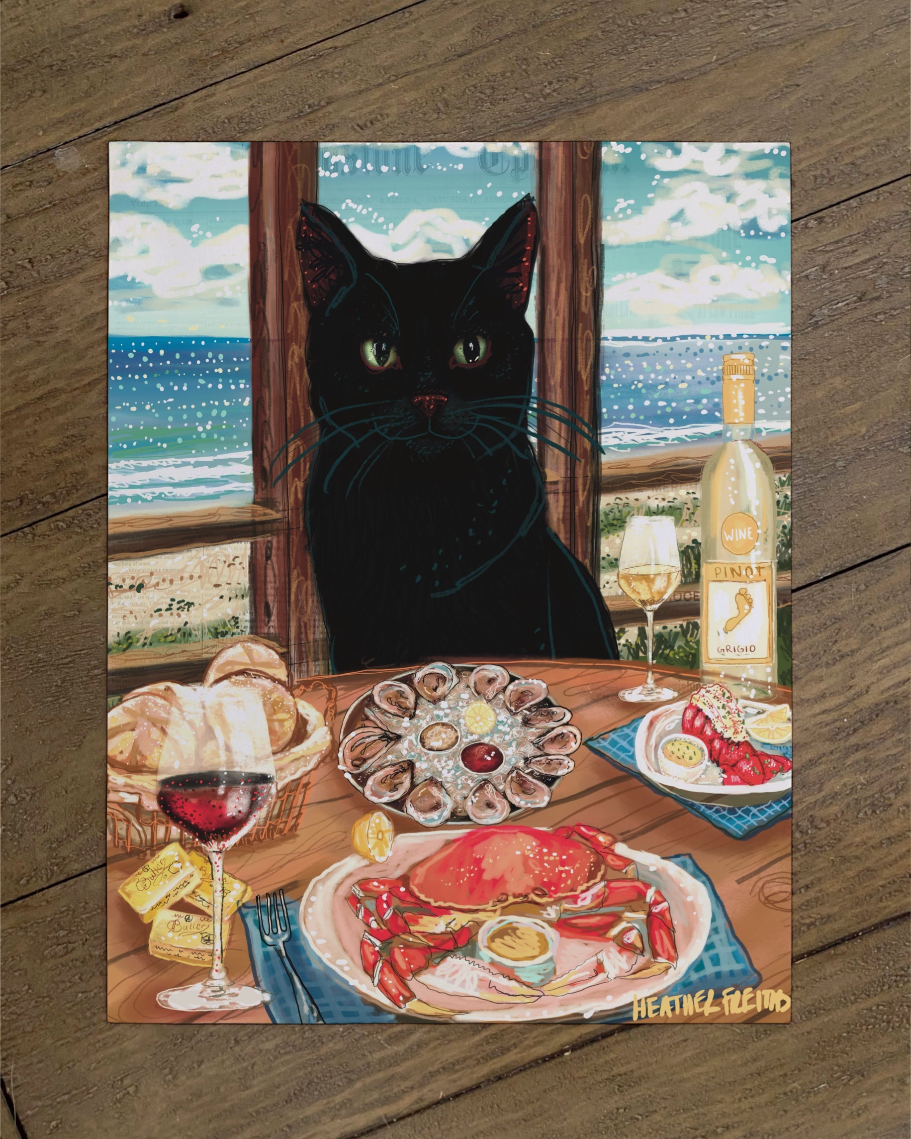 Black Cat - Build Your Own Fancy Feast Cat Paper Print