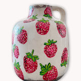 Strawberry Fields Hand Painted Dry Vase