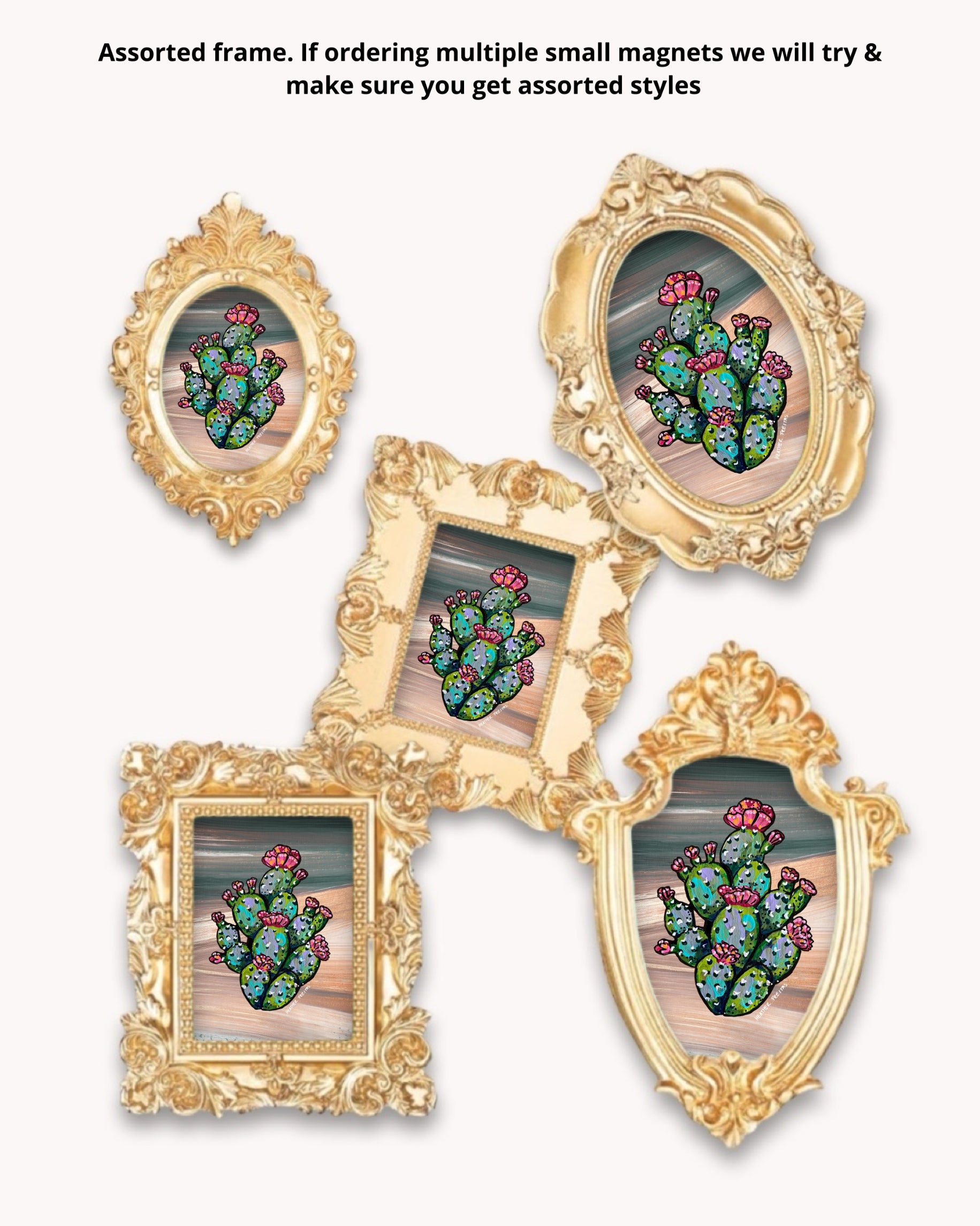 Prickly Pear Framed Magnet ( Small )