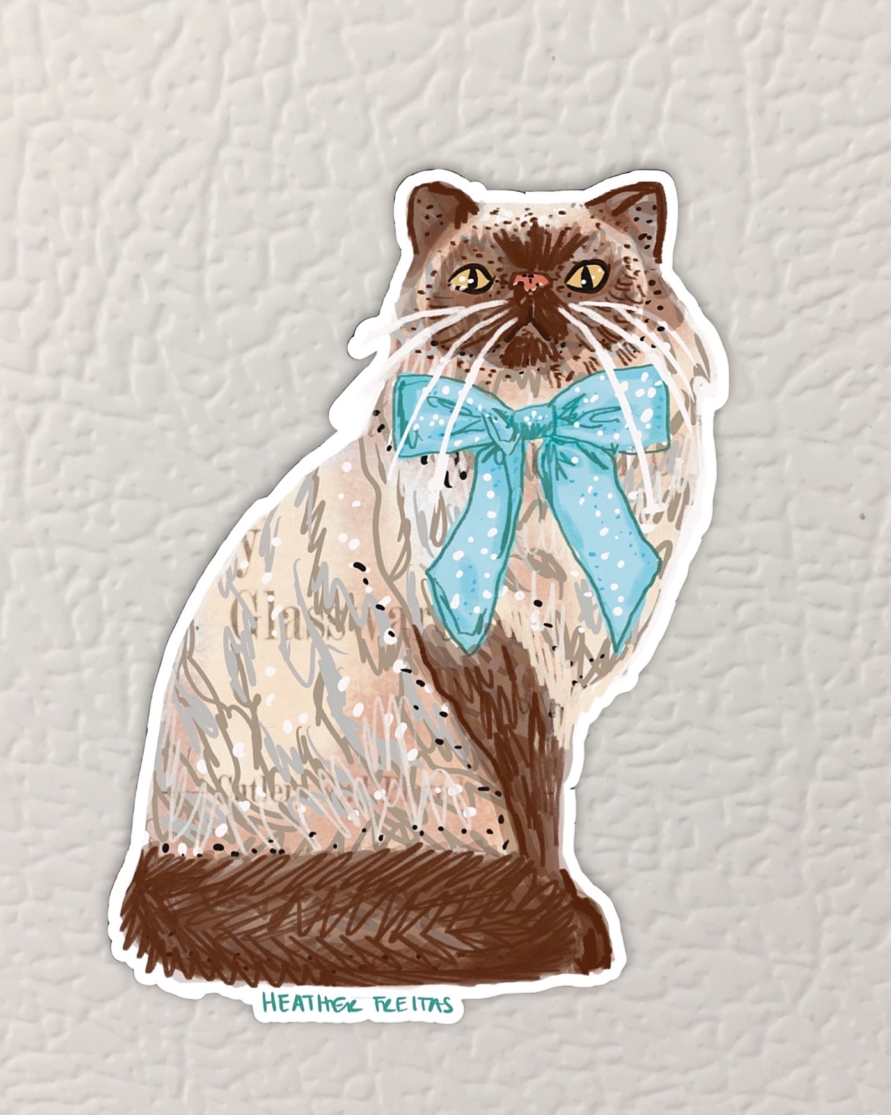 Seal Point Persian Cat Magnet ( Die-Cut )