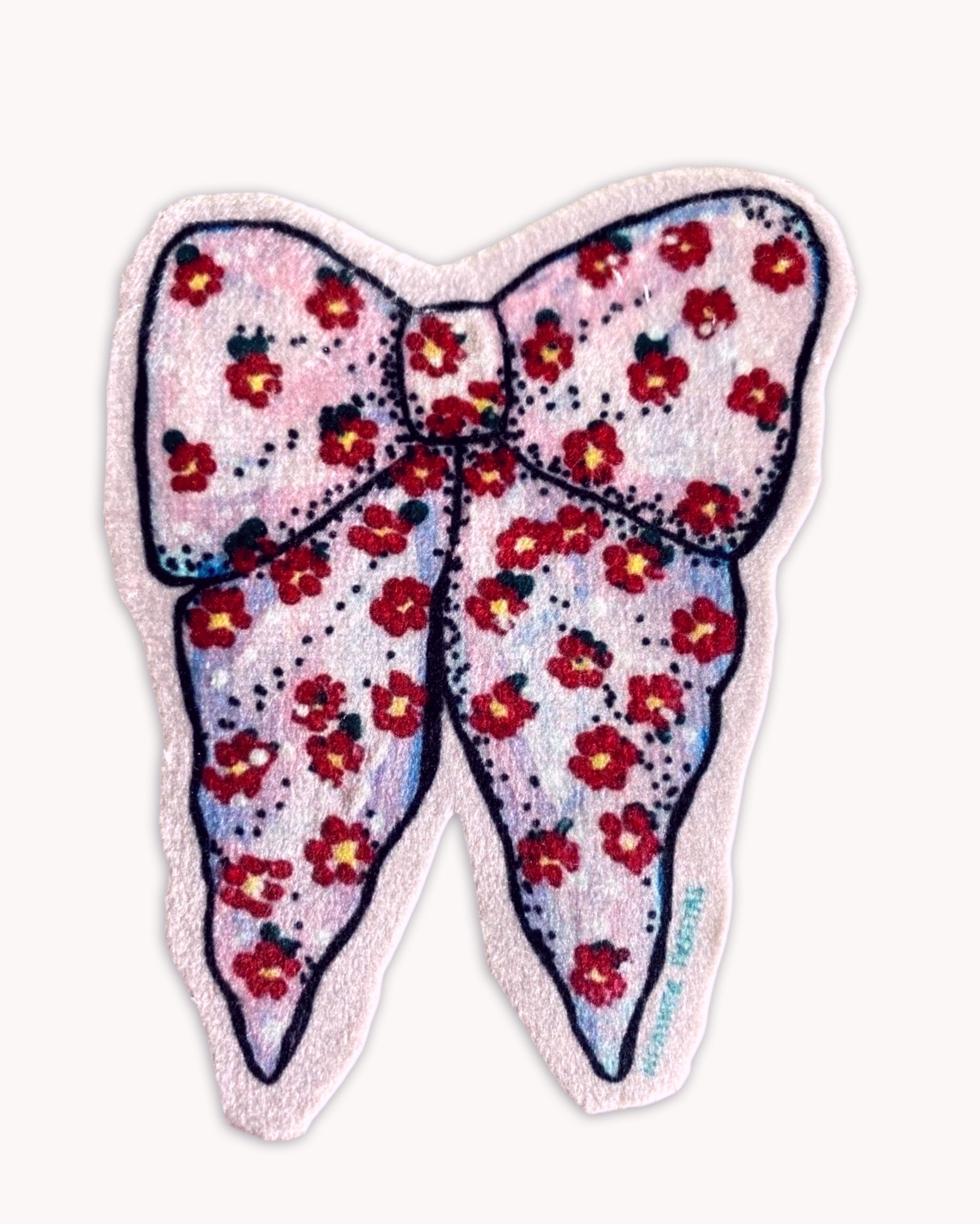 Pink Ribbon - Sew On Velveteen Patch