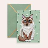 Ragdoll Cat Fine Art Greeting Card