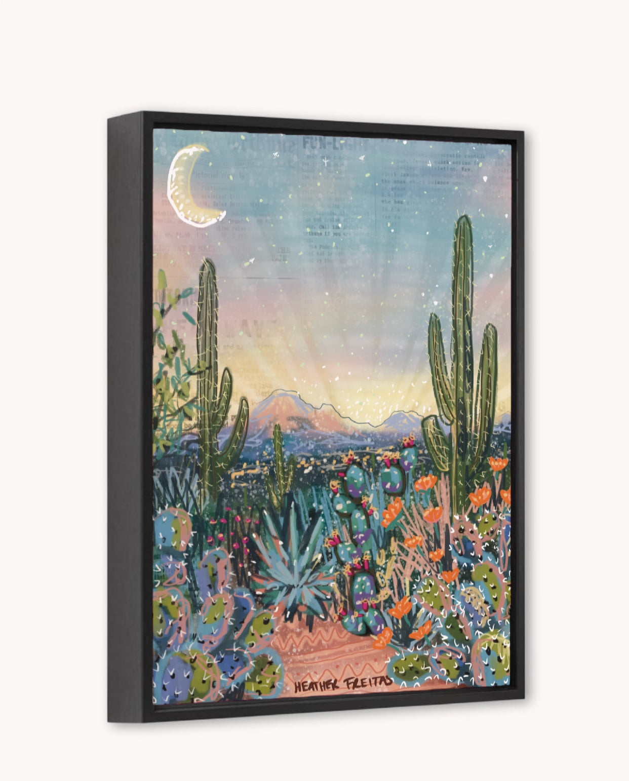 Sunbeams Framed Canvas Print