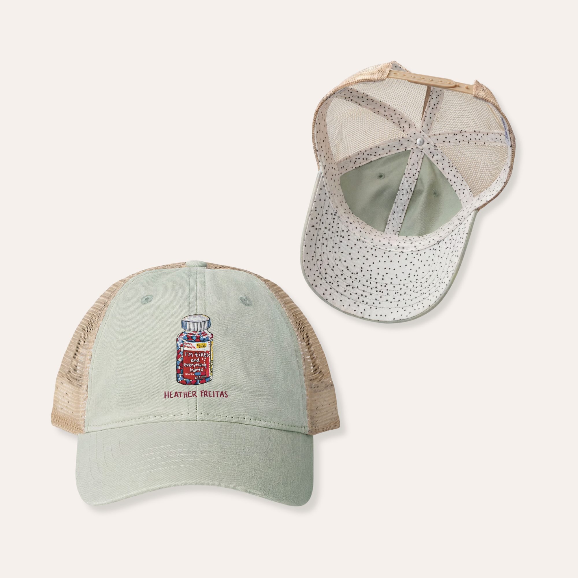 I'm Tired Women's Washed Mesh-Back Cap