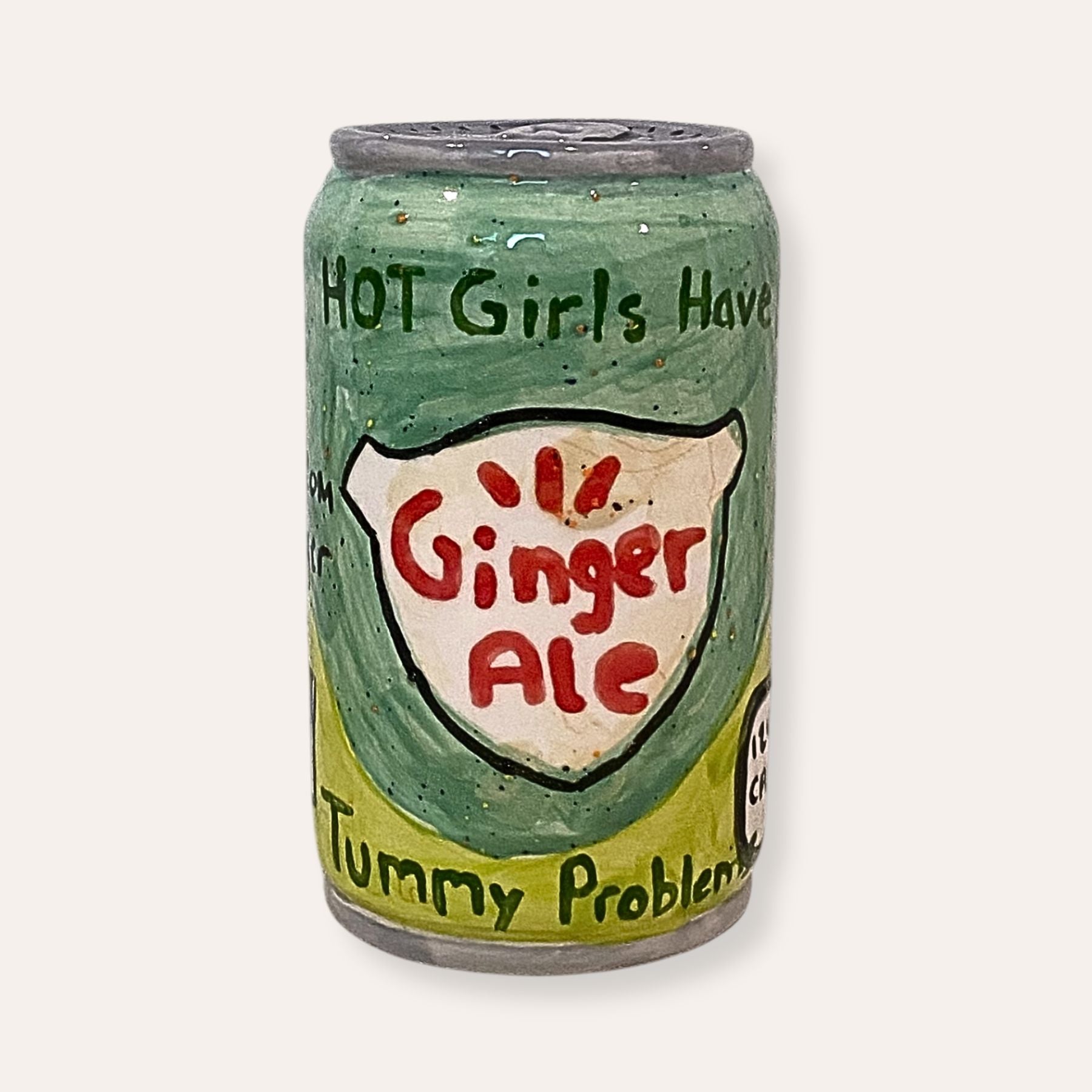 Ginger Soda Hand Painted Ceramic Bud Vase