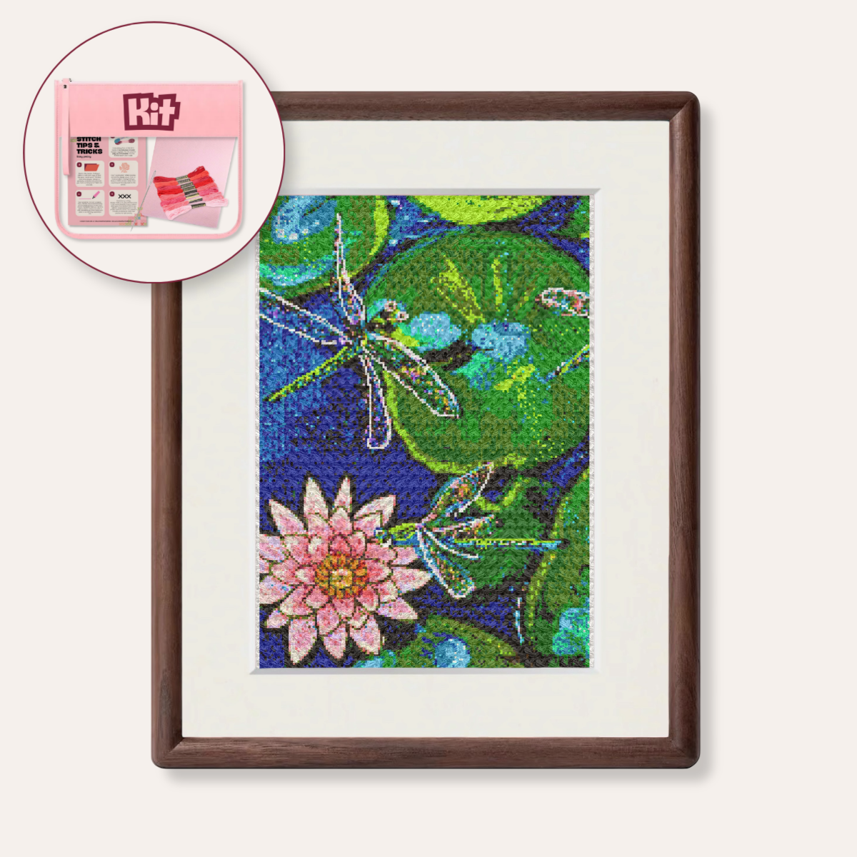 Dragonfly Lily Counted Cross Stitch Kit