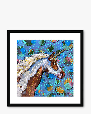 Painted Unicorn Framed & Mounted Print