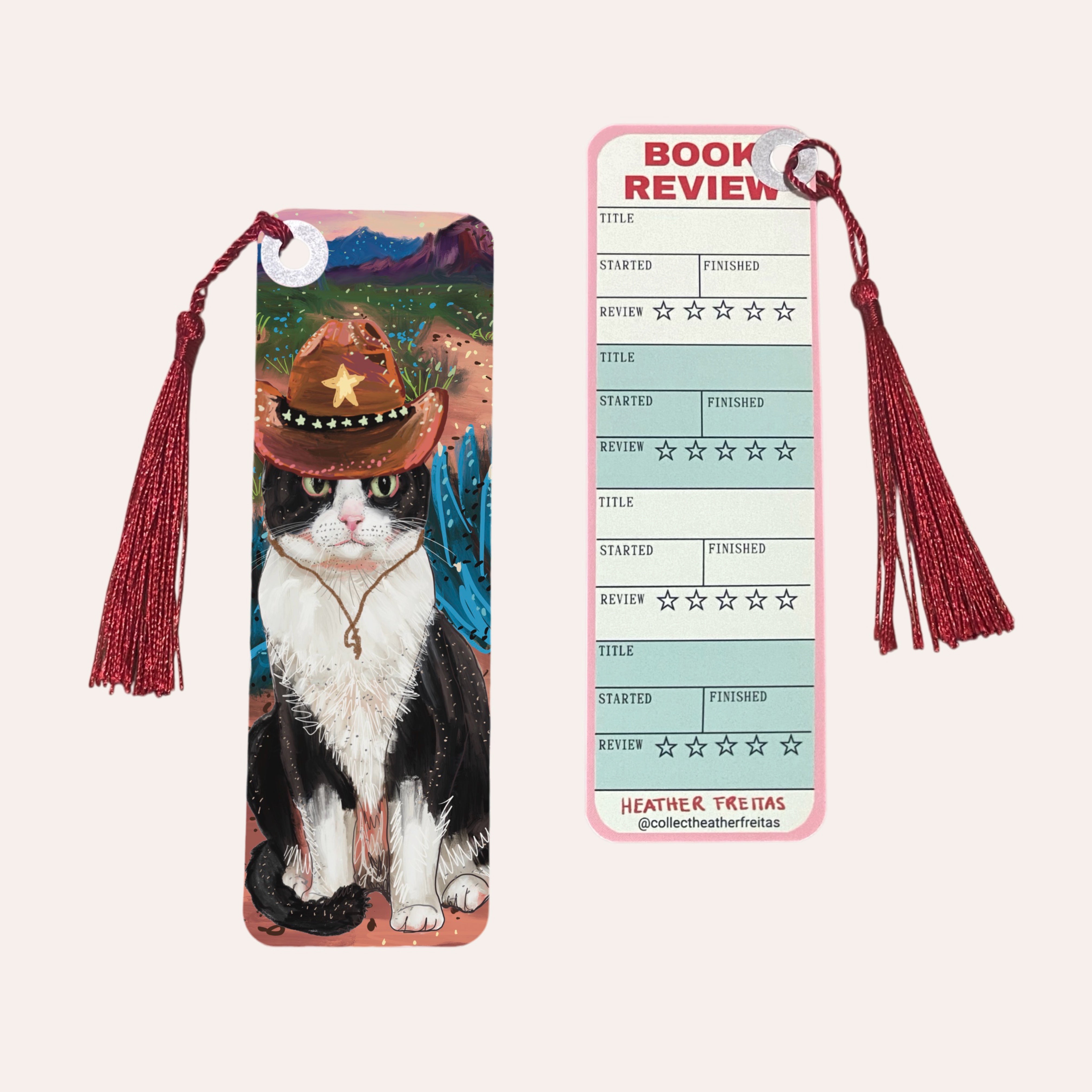 Cowboy Cat Soft Touch Premium Bookmark