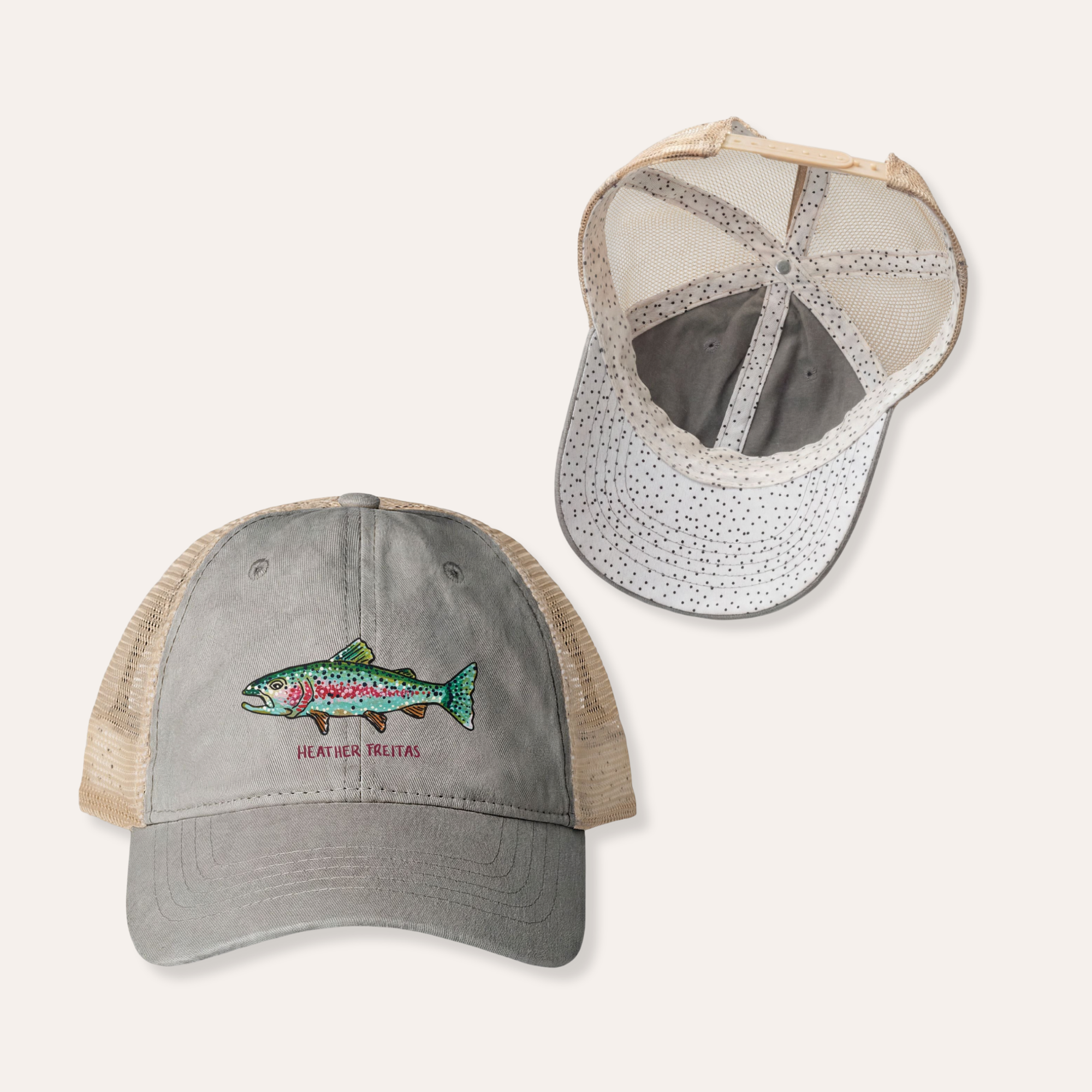 Rainbow Trout Women's Washed Mesh-Back Cap