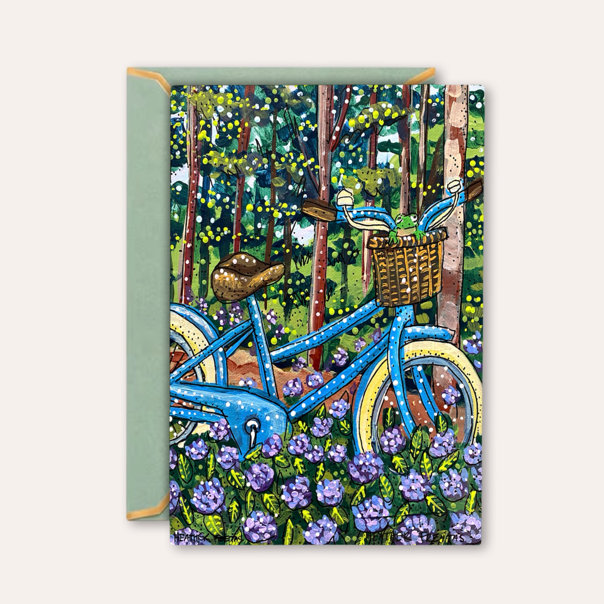 Blue Bike Fine Art Greeting Card