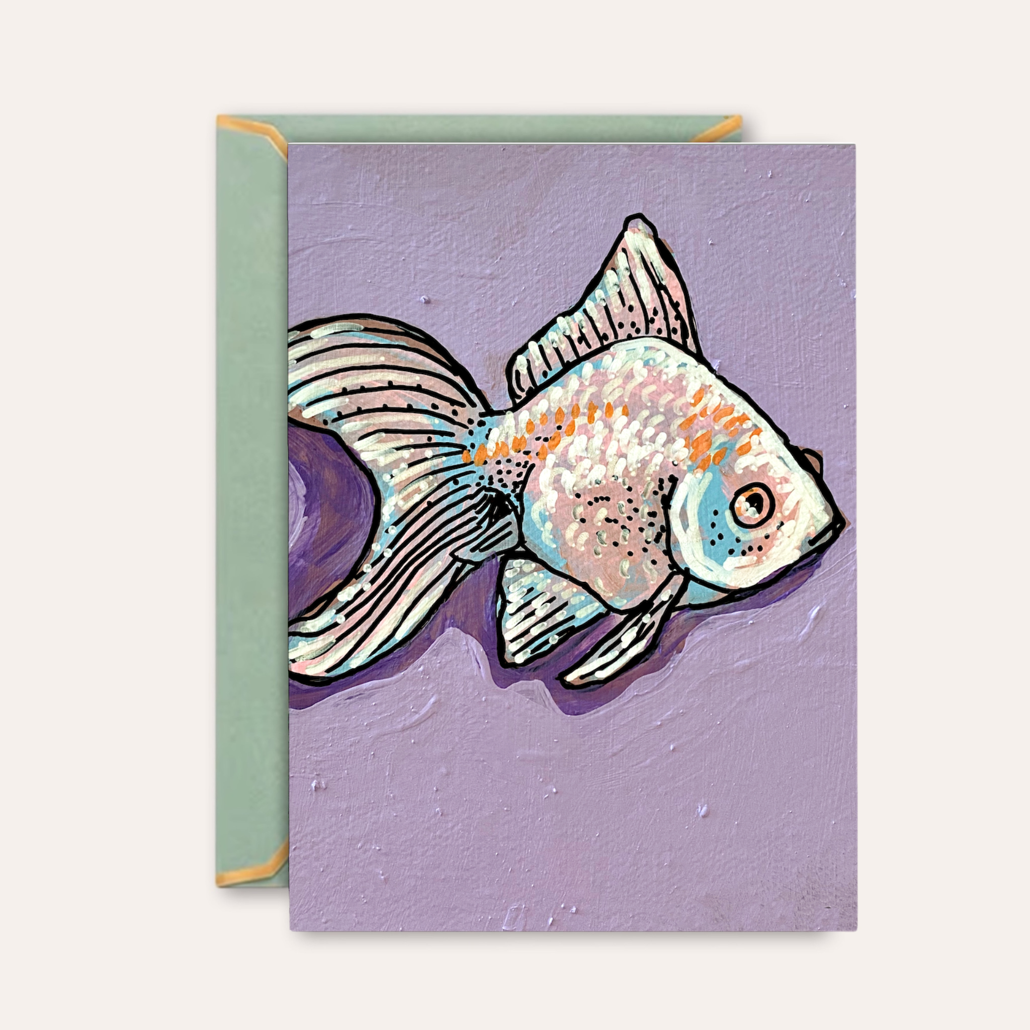 Albino Goldfish Fine Art Greeting Card