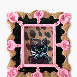 Wild Black Cat ( Mini Original Painting )