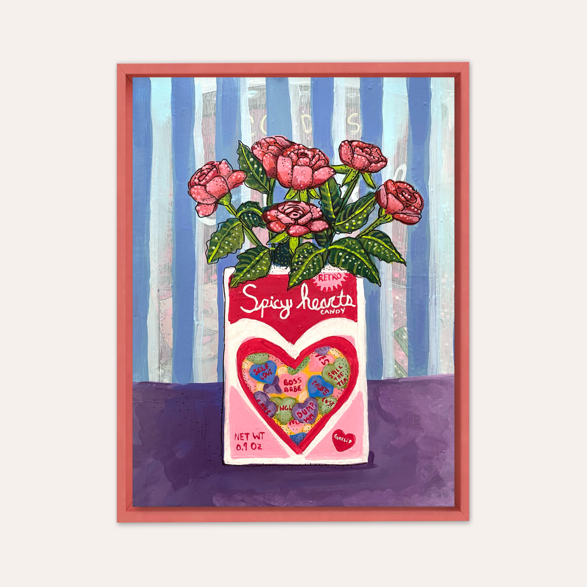 Spicy Hearts Bouquet ( Original Painting )