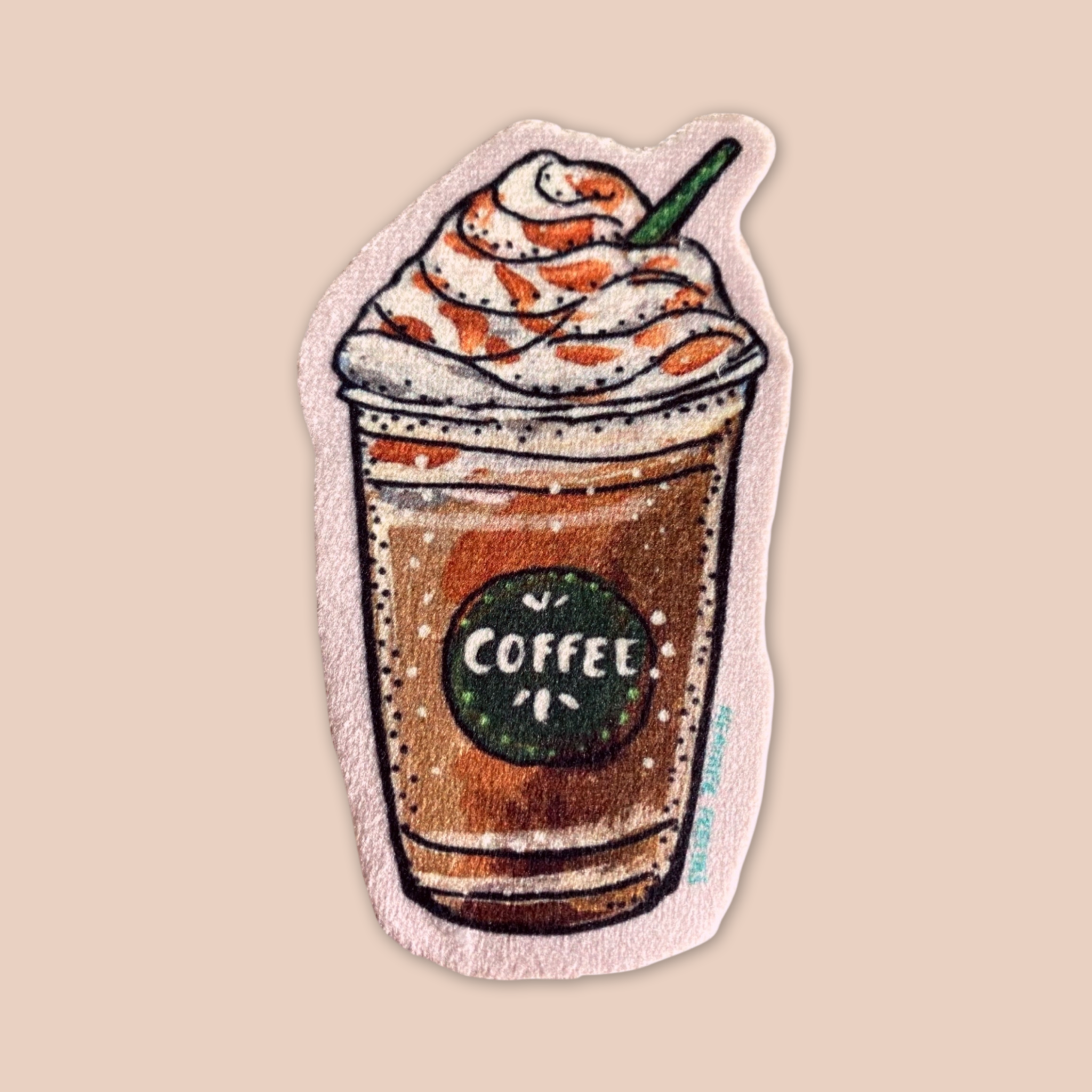 Frappuccino - Sew On Velveteen Patch