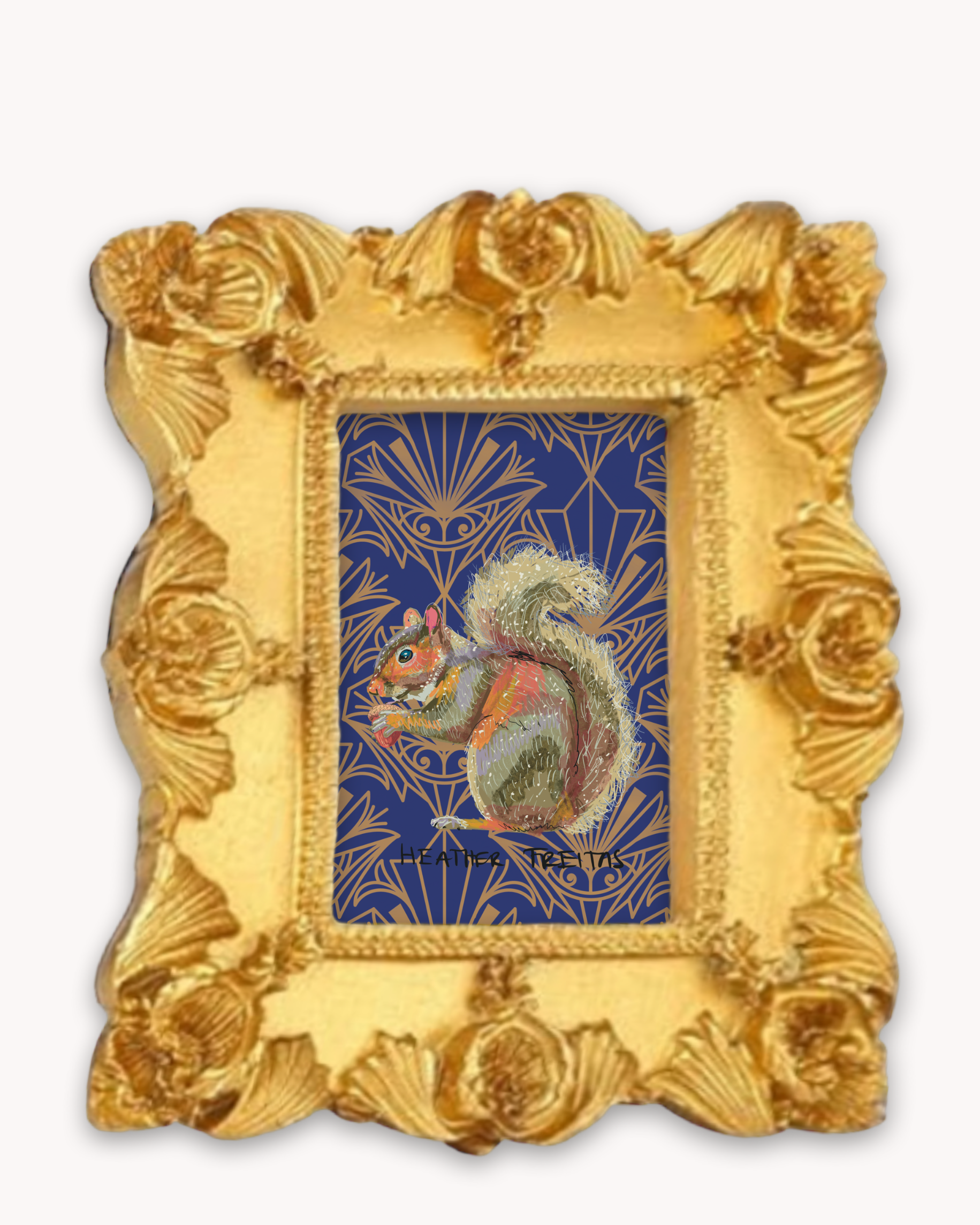 Squirrel Framed Magnet ( Small )