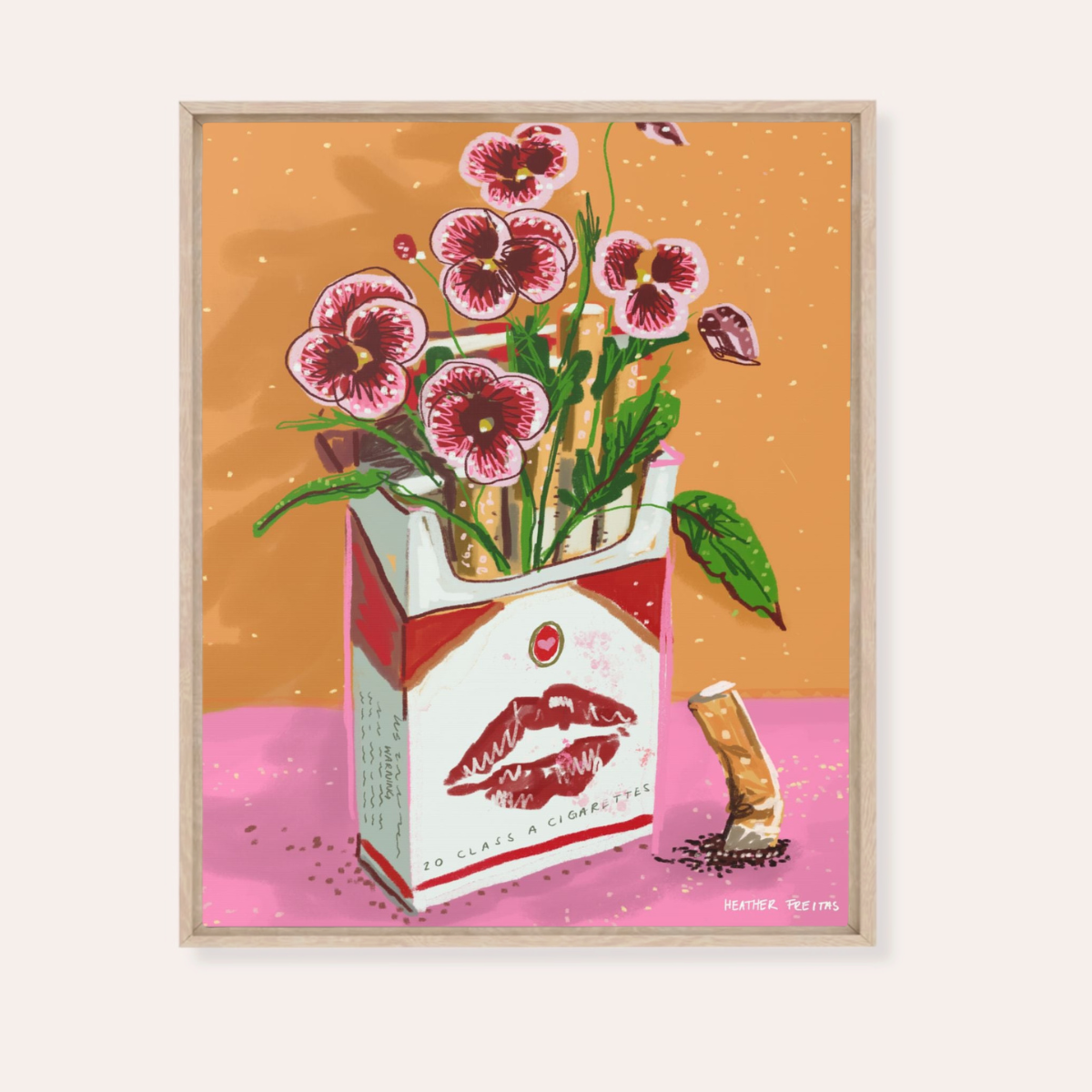 Dirt Bouquet Framed Fine Art Canvas Print