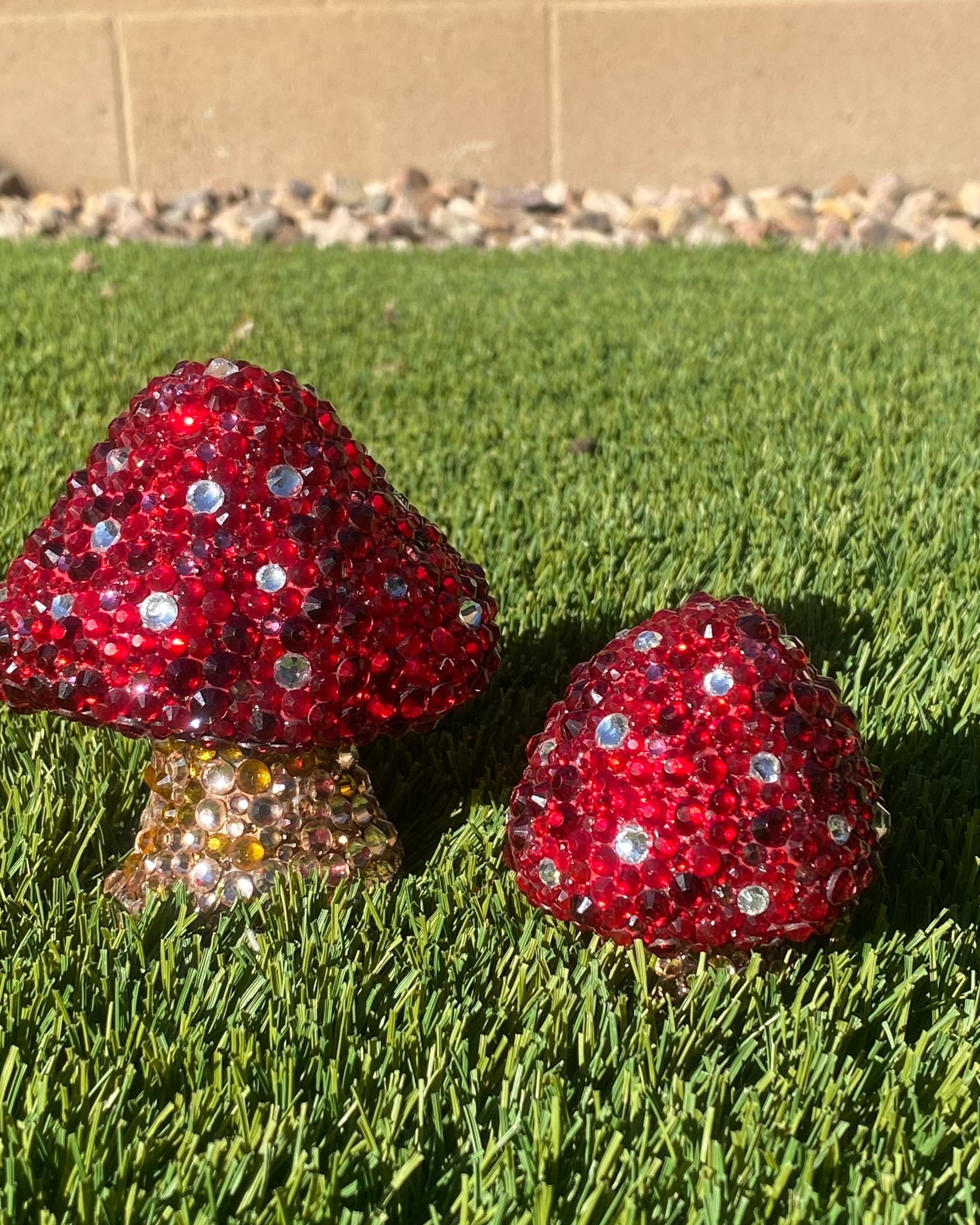 Mini Crystal Mushroom Set of 2