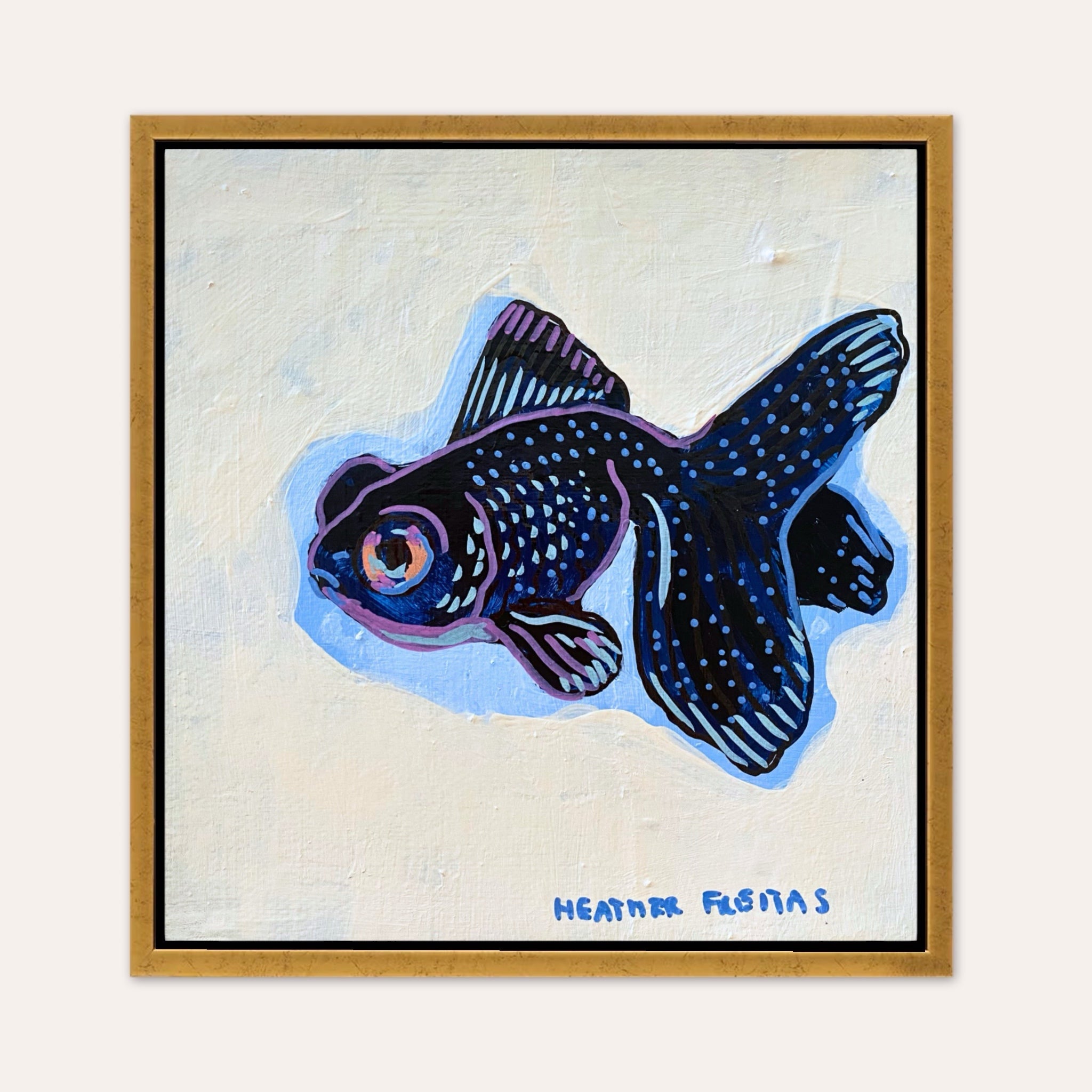 Black Moor Goldfish ( original painting )