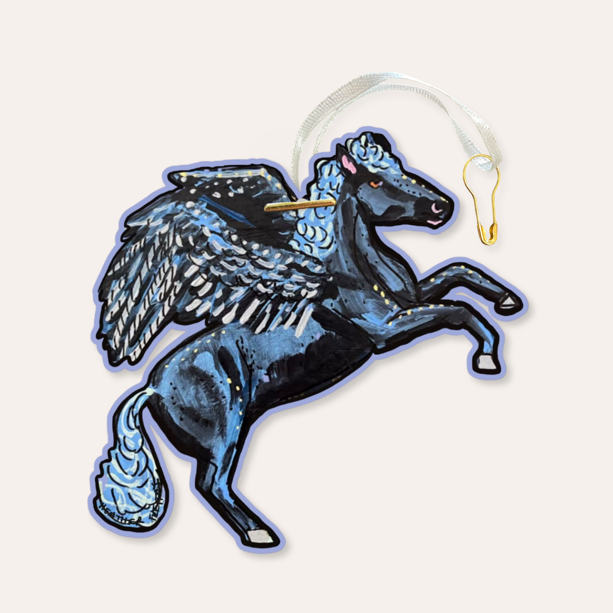 Black Pegasus Gift Tag