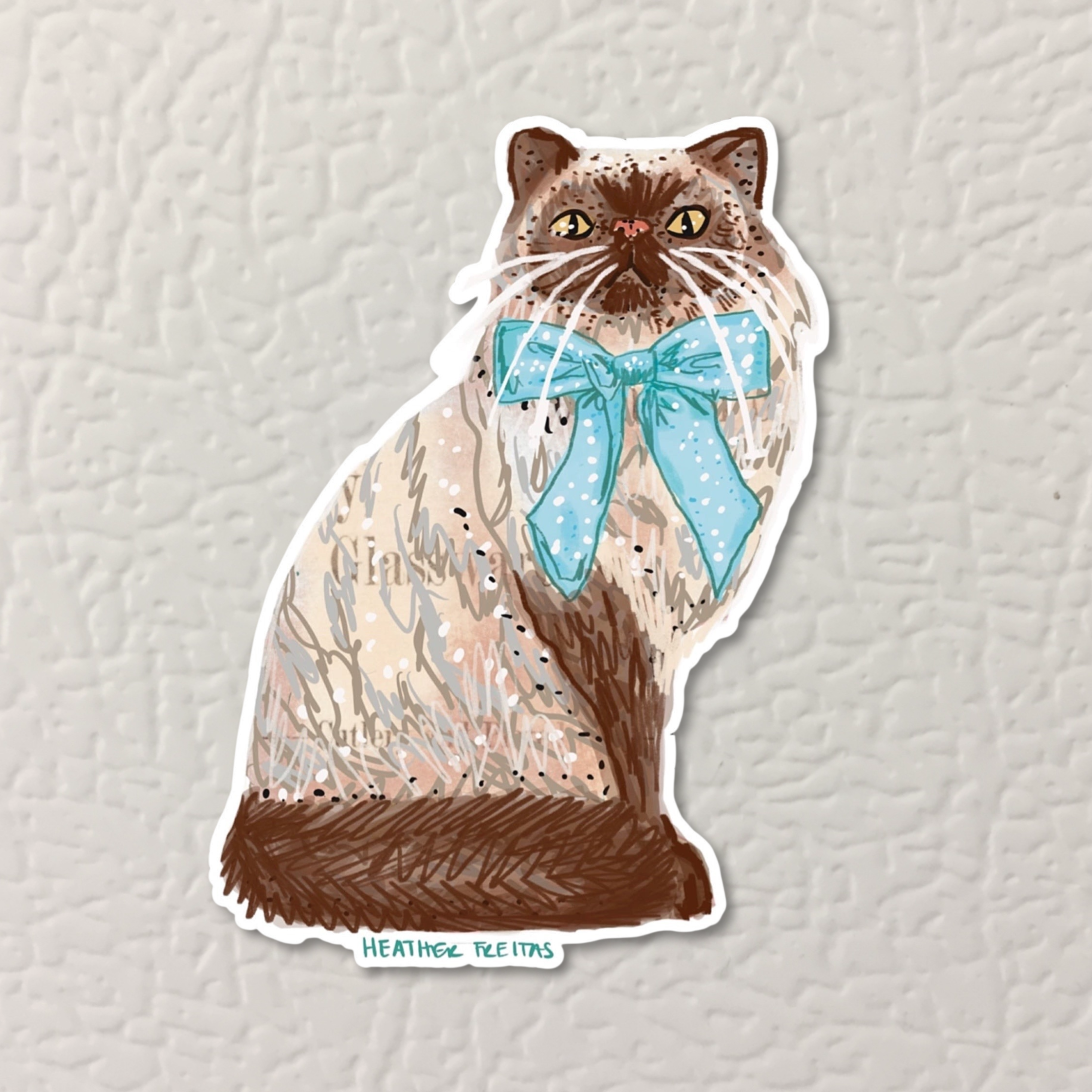 Seal Point Persian Cat Magnet ( Die-Cut )