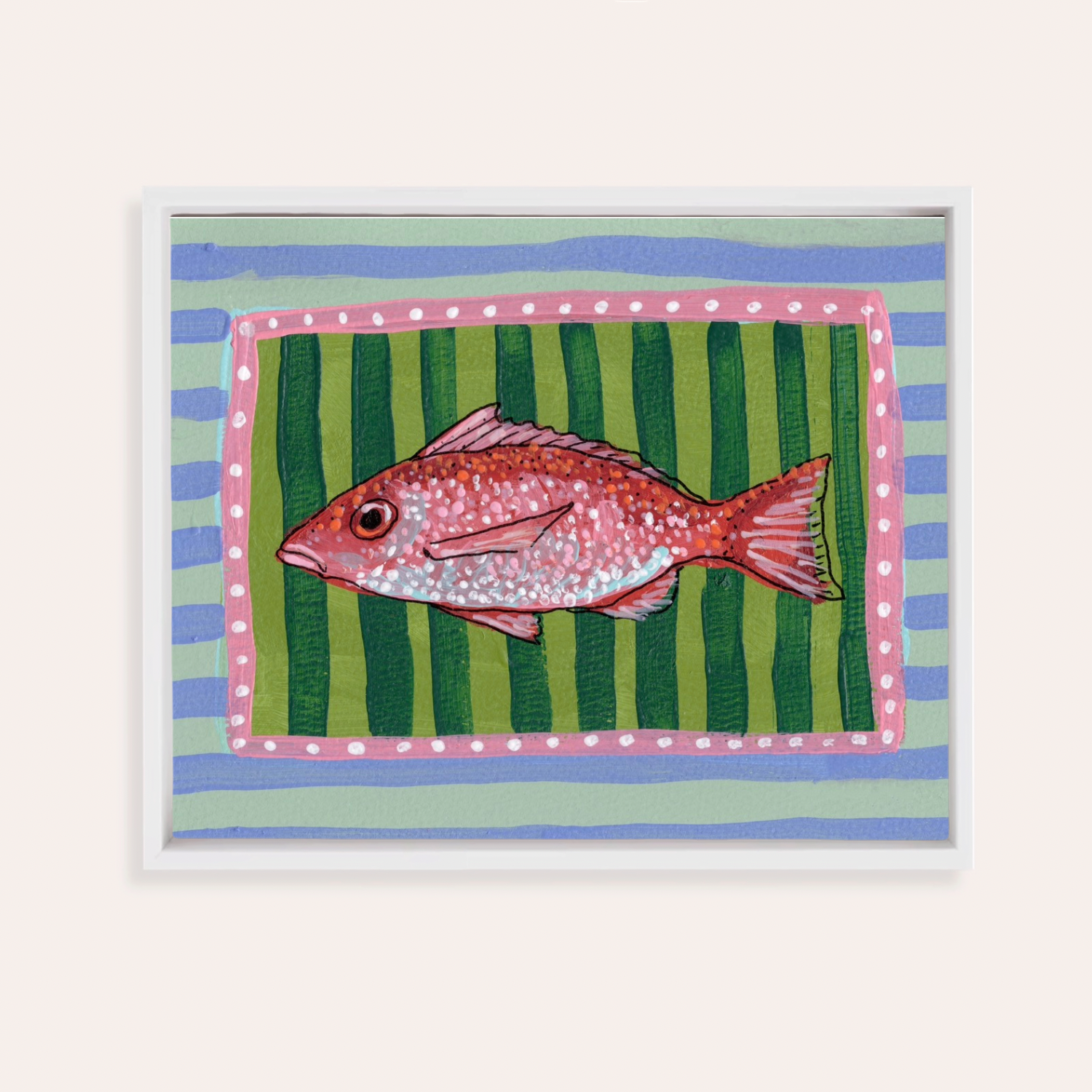 Red Snapper Framed Fine Art Canvas Print