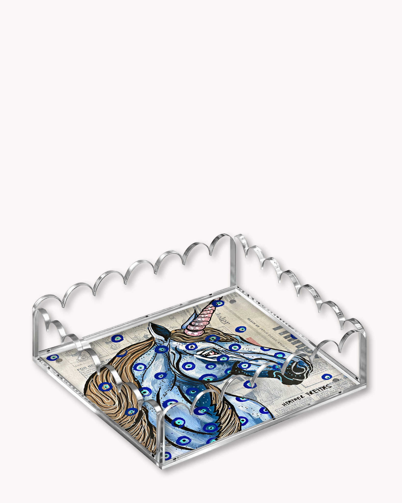 Evil Eye Unicorn Unicorn Acrylic Tray