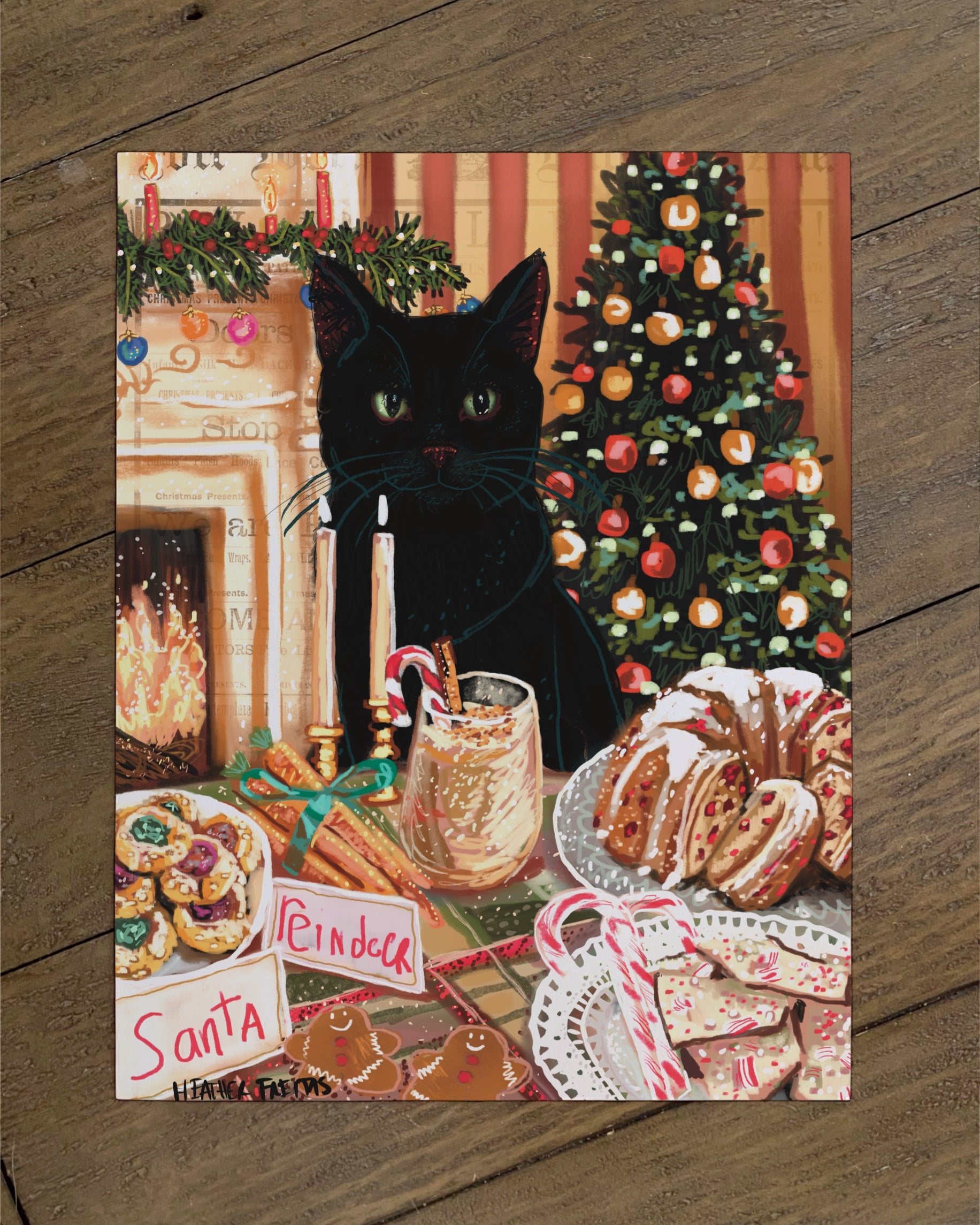 Black Cat - Build Your Own Fancy Feast Cat Paper Print