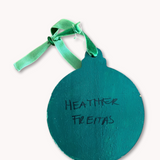 Green Stripe Diet Soda Hand Painted Ornament