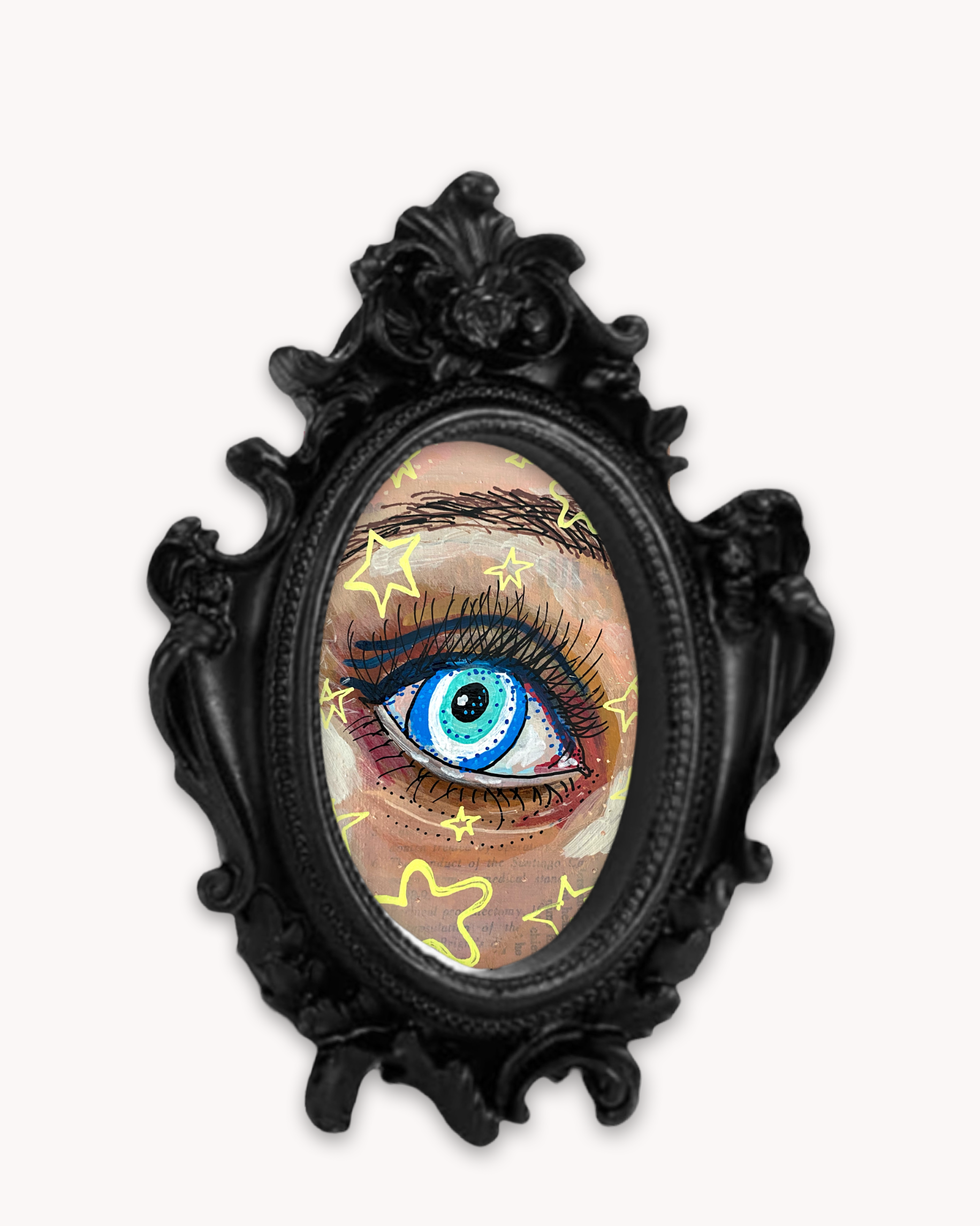 Seeing Stars Evil Eye Framed Magnet ( Small )