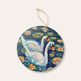 Two Swans Ceramic Ornament