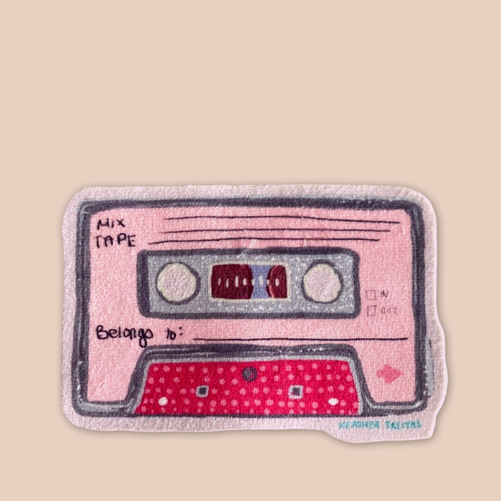 Pink Mixtape - Sew On Velveteen Patch
