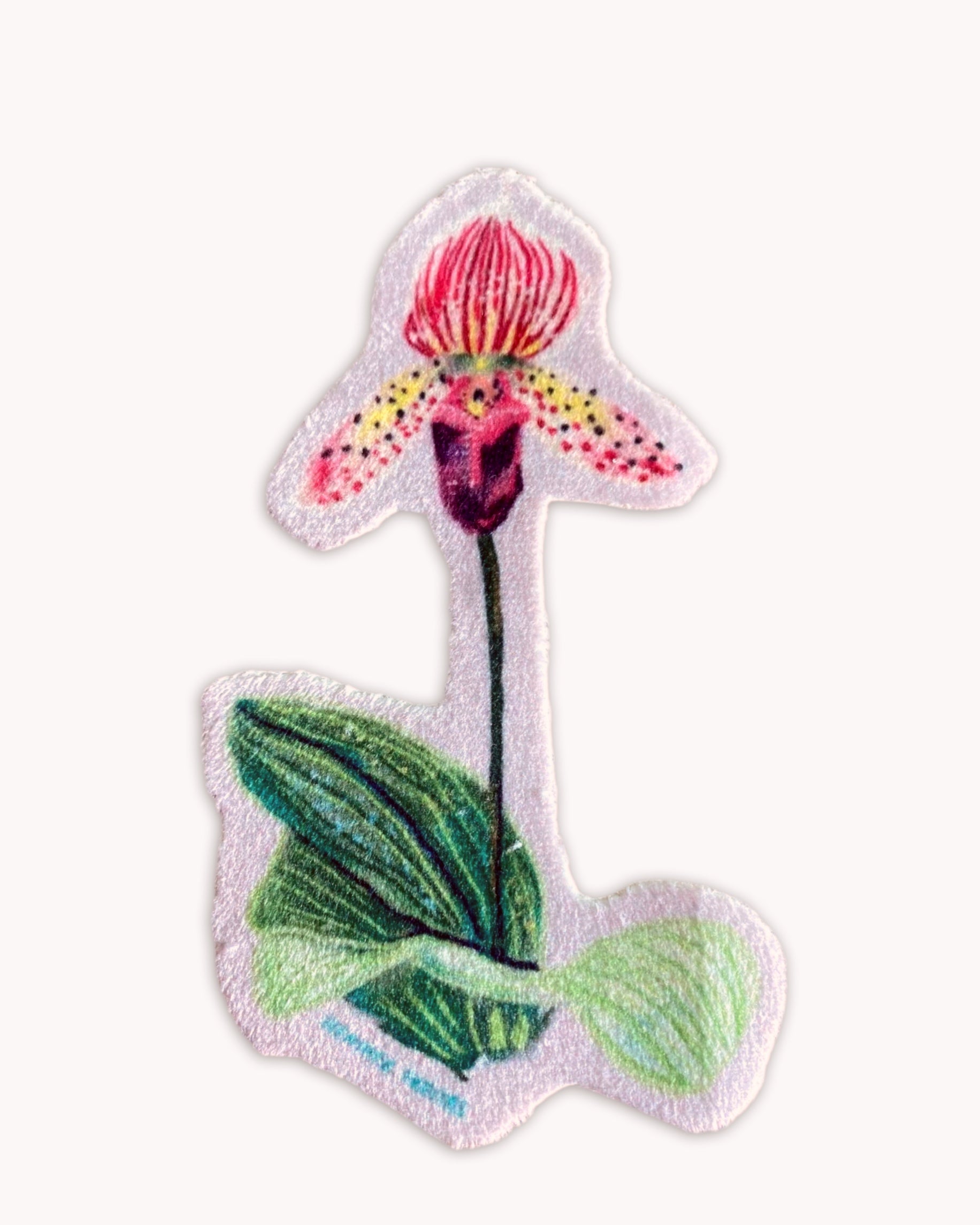 Lady Slipper Flower - Sew On Velveteen Patch