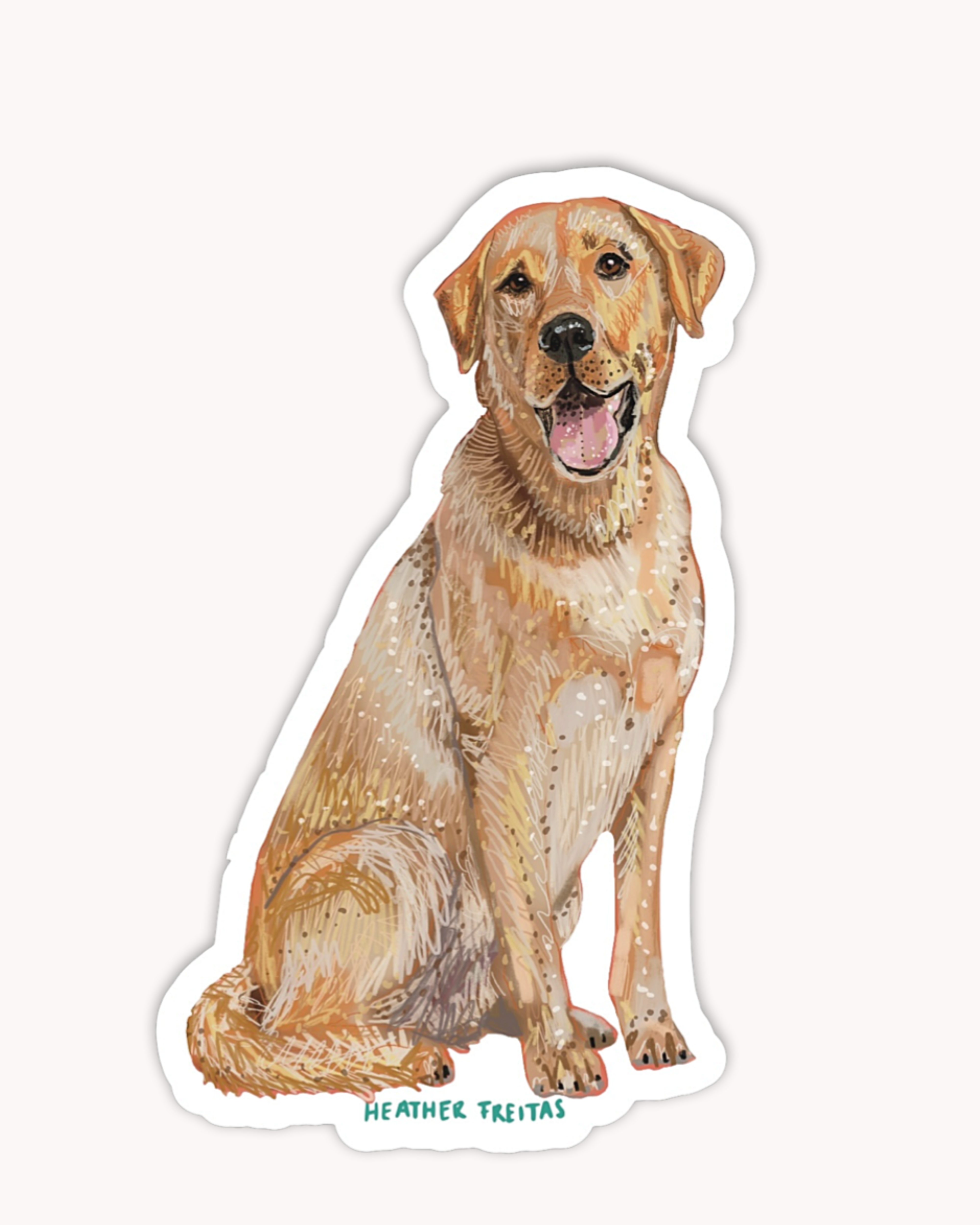 Yellow Labrador Sticker