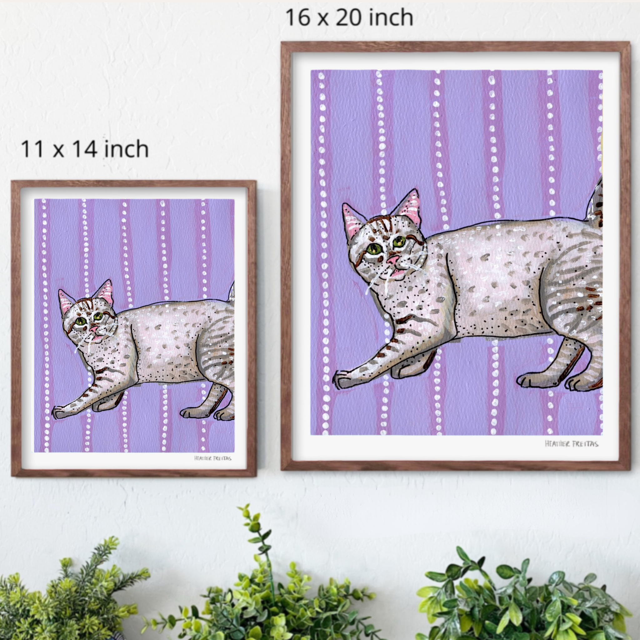 American Bobtail Cat Hand Signed Fine Art Print