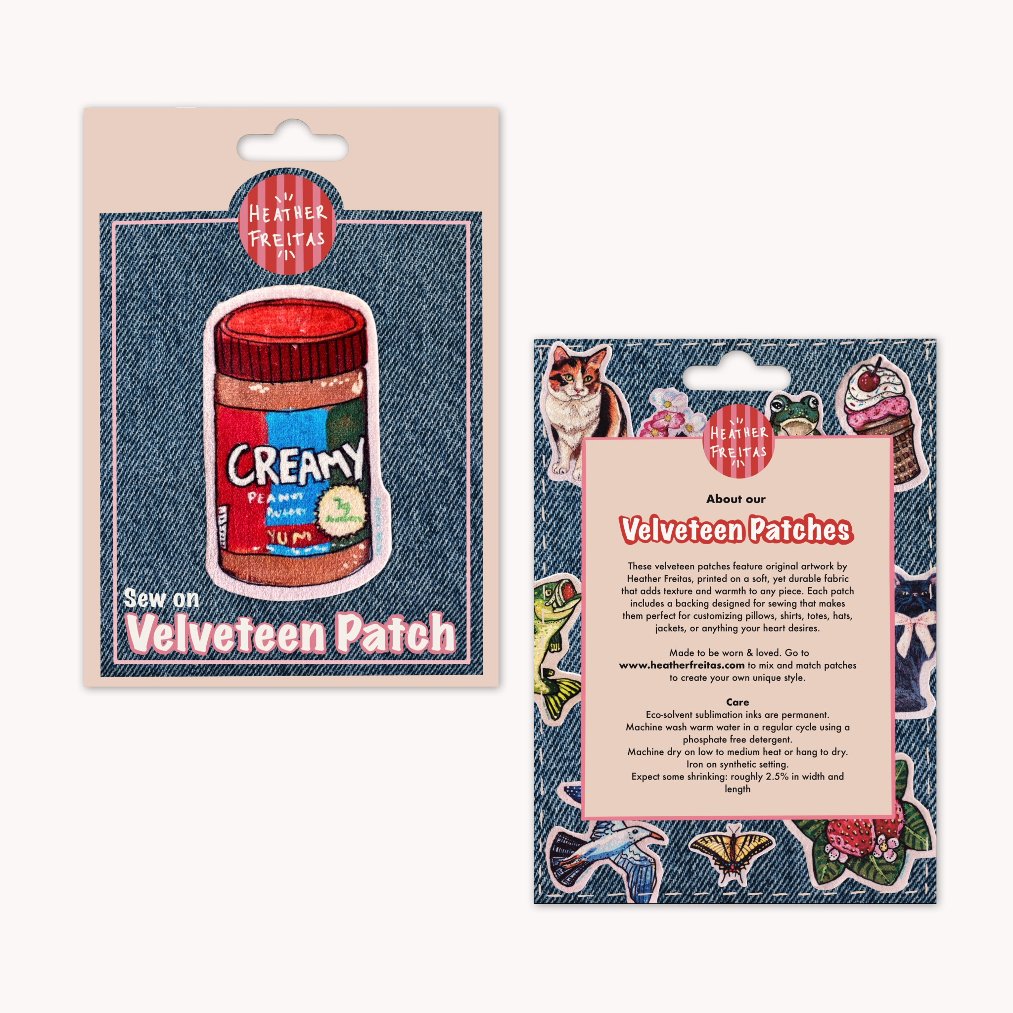 Peanut Butter - Sew On Velveteen Patch