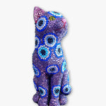 Amethyst Evil Eye Crystal Cat Sculpture - Heather Freitas - fine art home deccor
