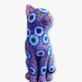 Amethyst Evil Eye Crystal Cat Sculpture - Heather Freitas - fine art home deccor