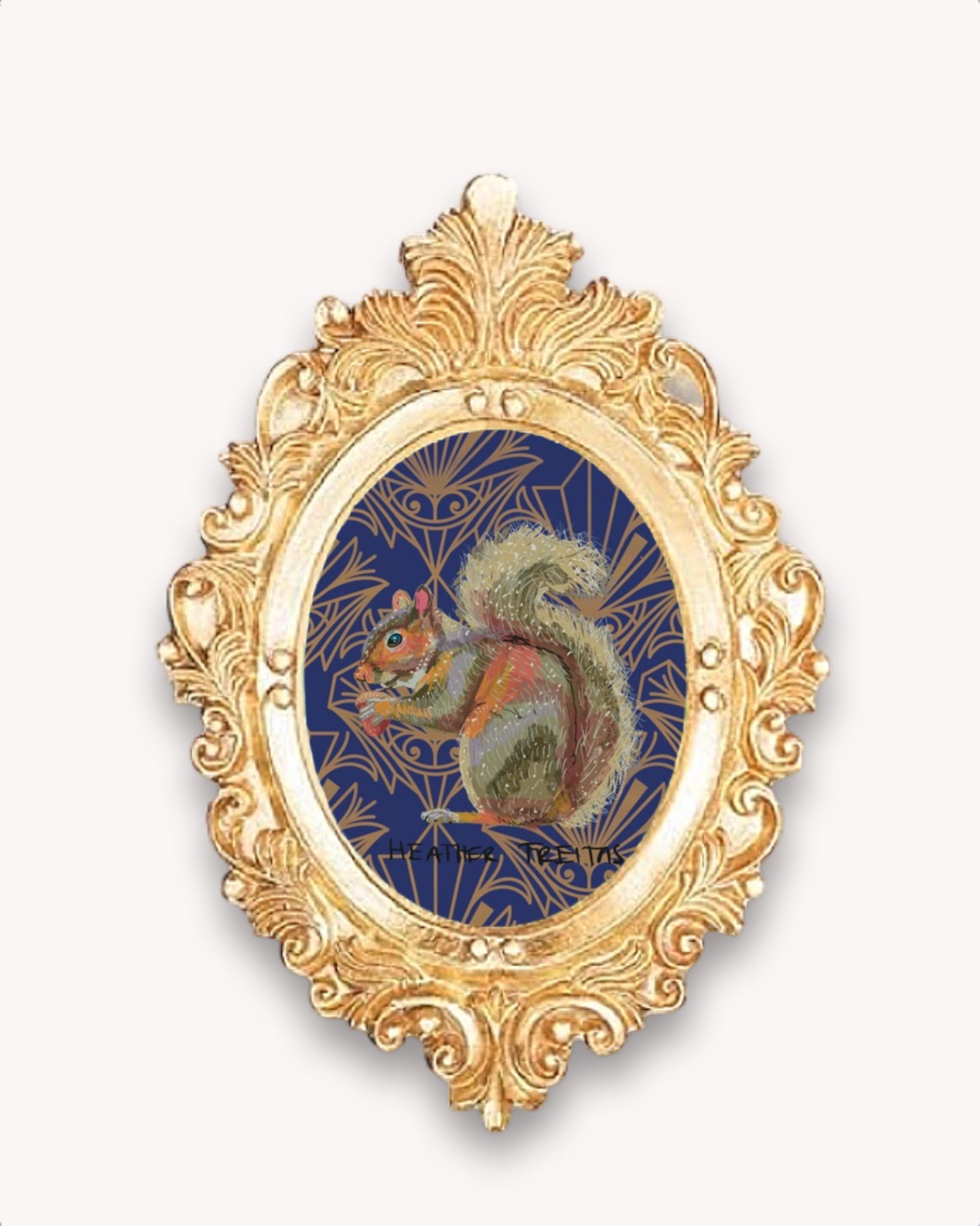 Squirrel Framed Magnet ( Small )