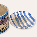 Butterfly Hand Painted Ceramic 4 inch planter