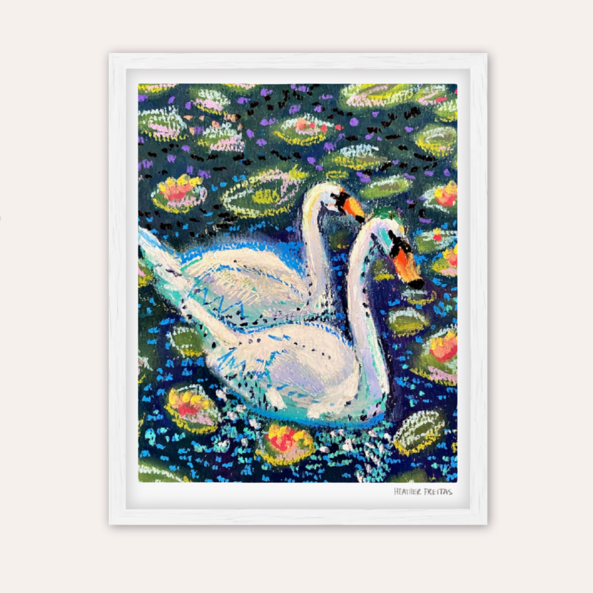 Two Swans Fine Art Print