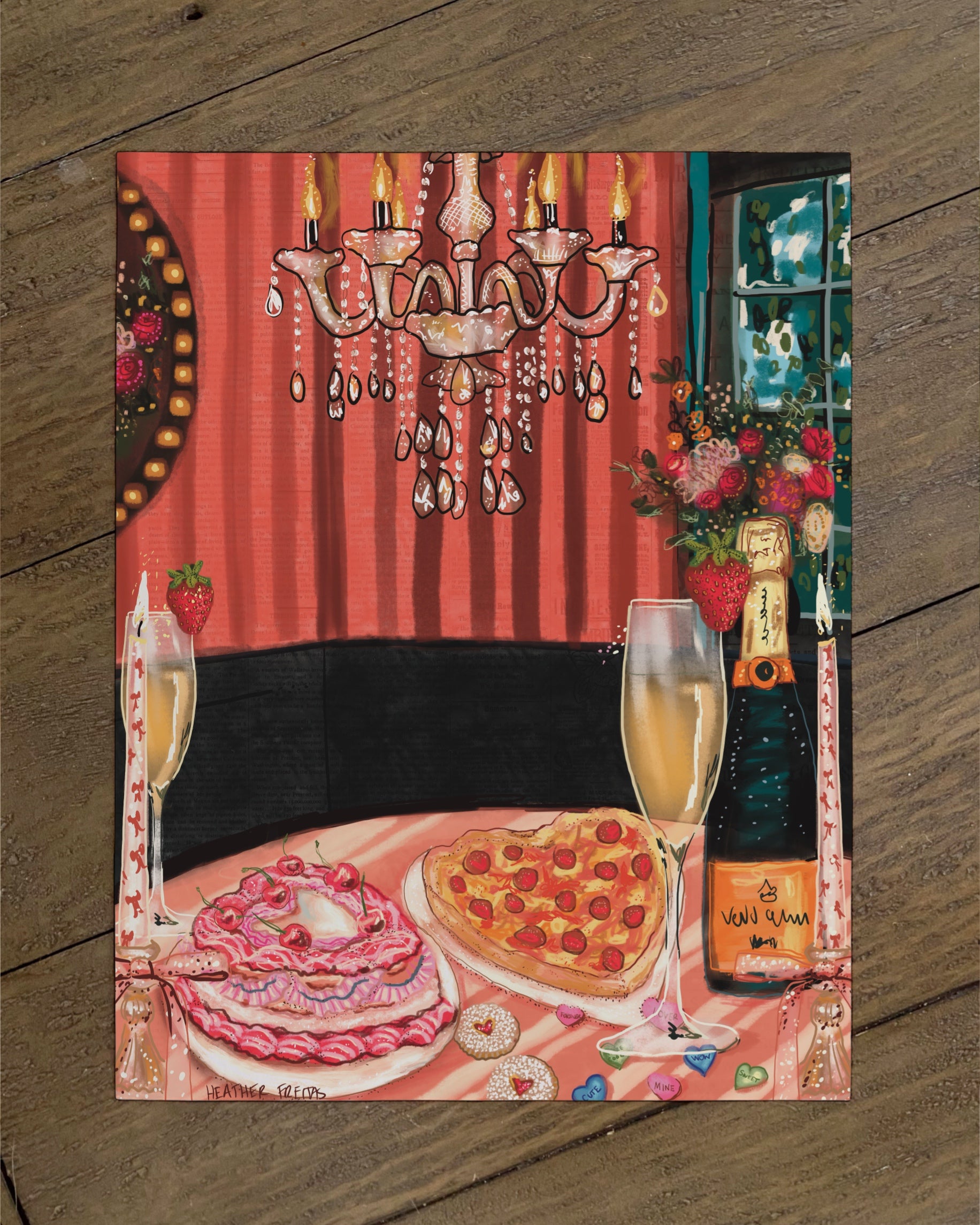 CUSTOM Mutt - Build Your Own Dining Dog Paper Print